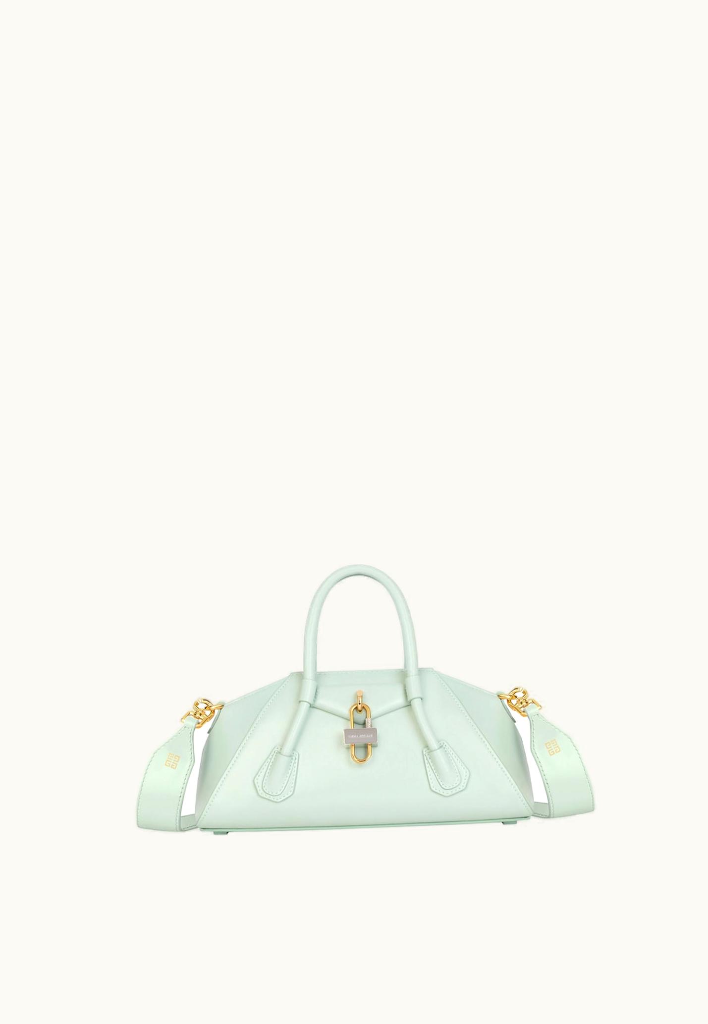 Givenchy Givenchy Mini Antigona Stretch Bag In Box Leather - Celadon