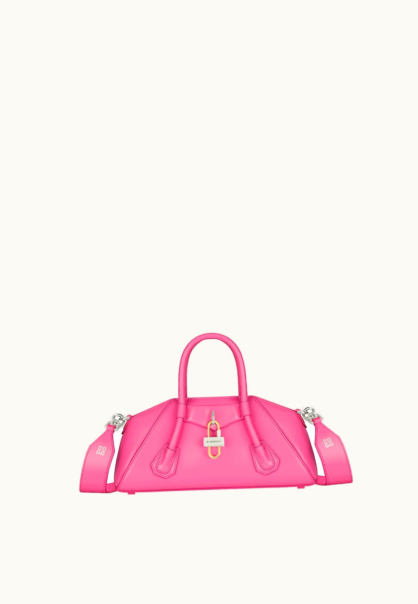 Givenchy Givenchy Mini Antigona Stretch Bag In Box Leather - Neon Pink