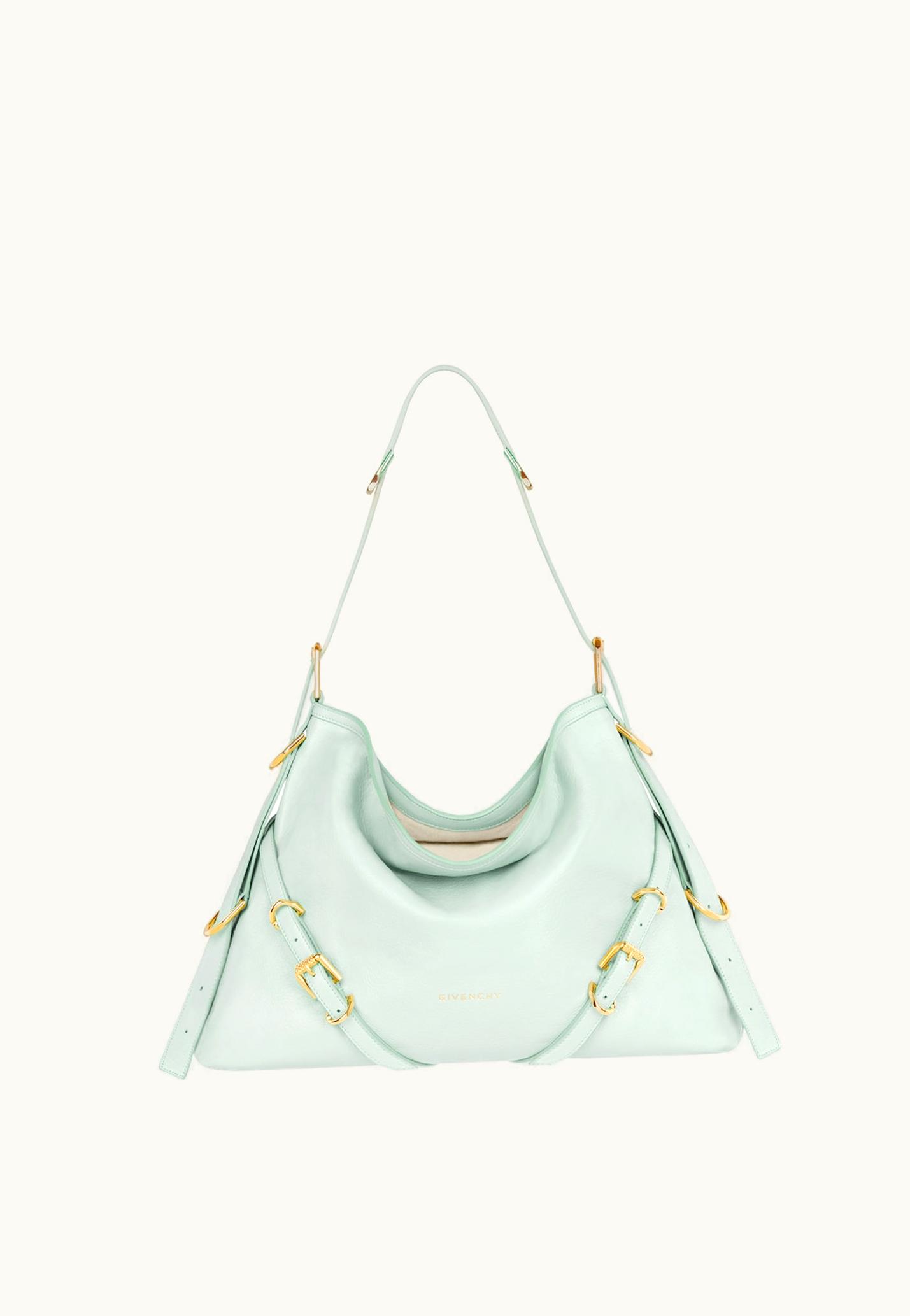 Givenchy Givenchy Medium Voyou Bag In Leather - Celadon