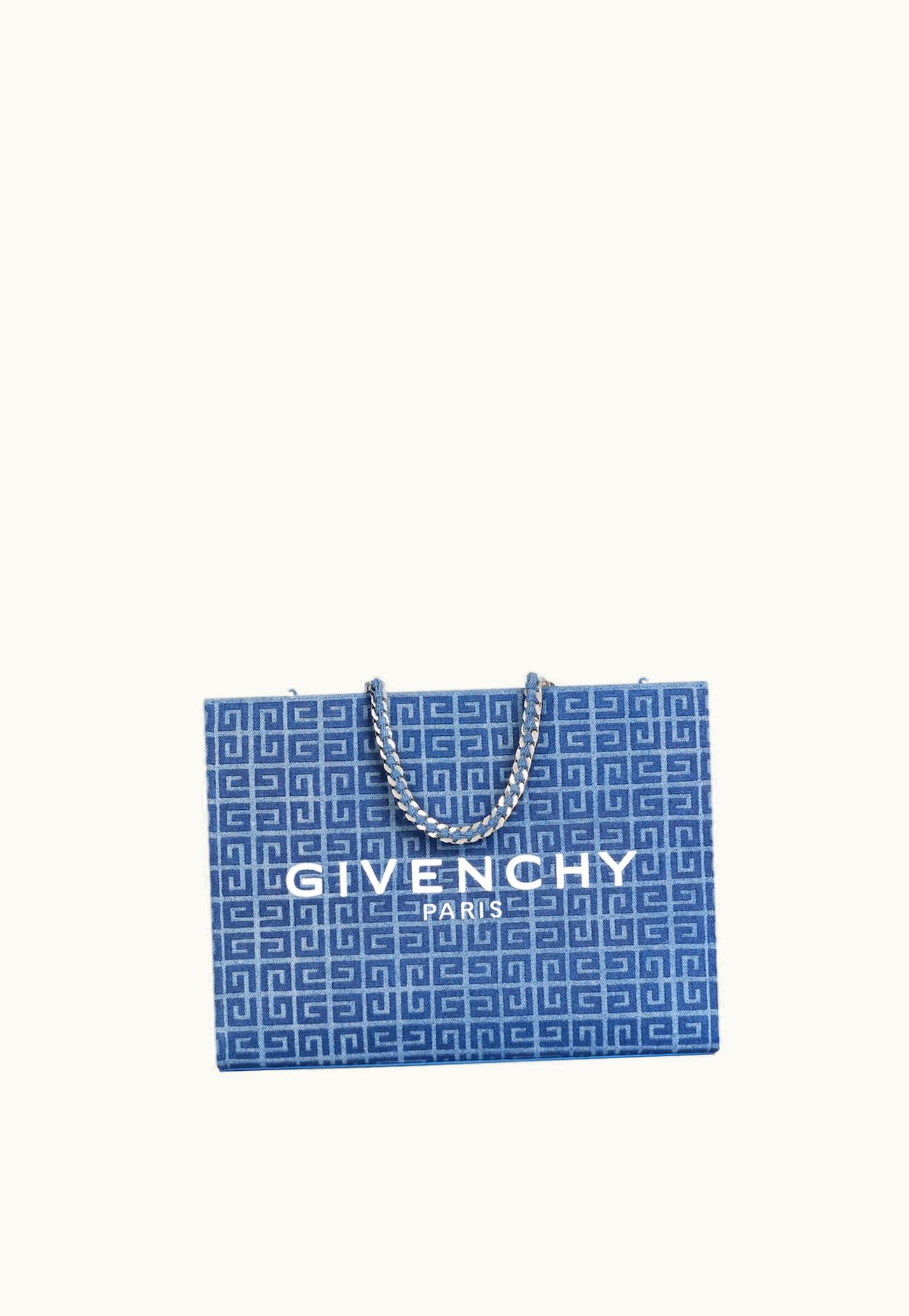 Givenchy Givenchy Medium G-Tote Shopping Bag In 4G Denim With Chain - Medium Blue