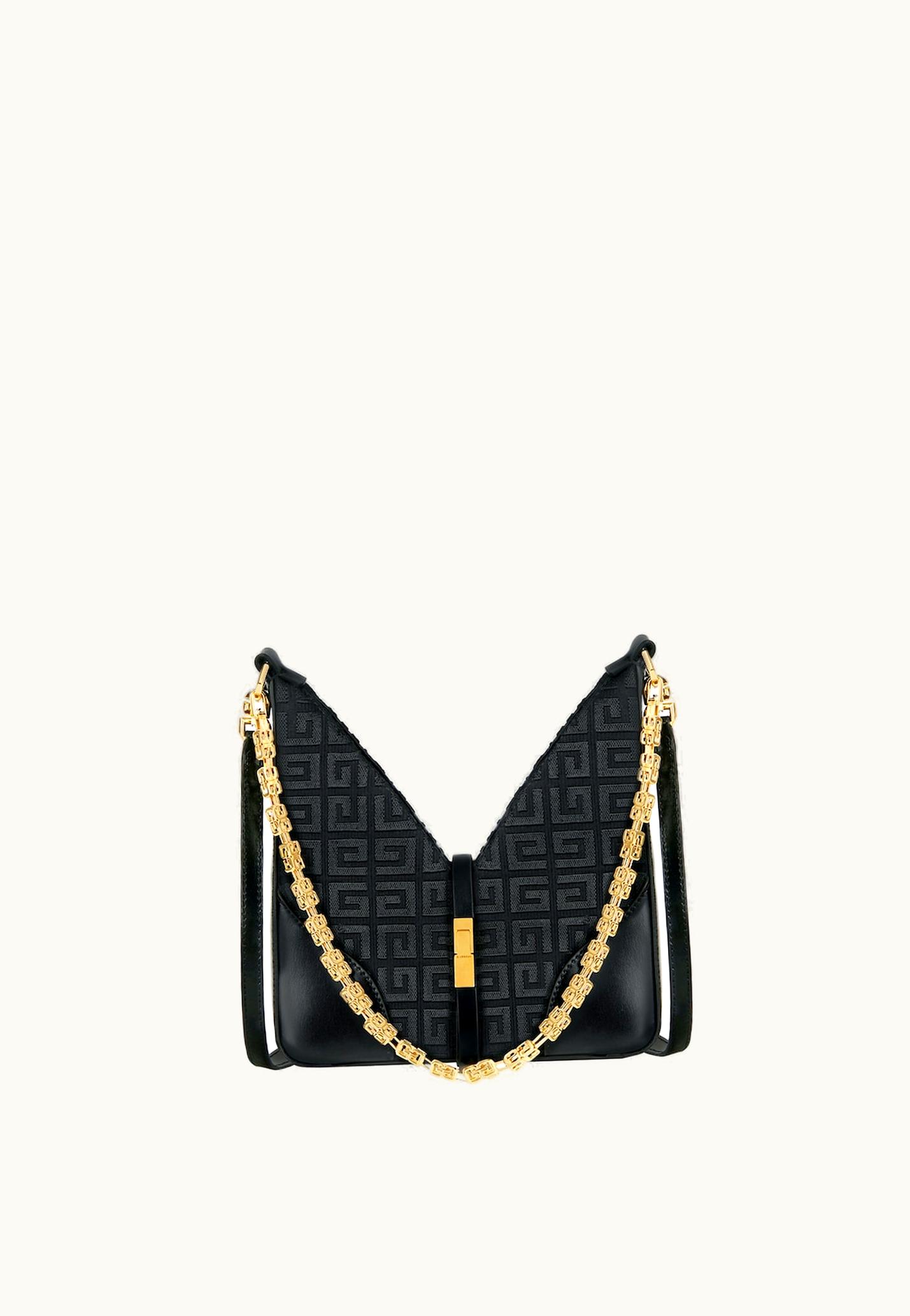 Givenchy Givenchy Mini Cut Out Bag In 4G Embroidery With Chain - Black