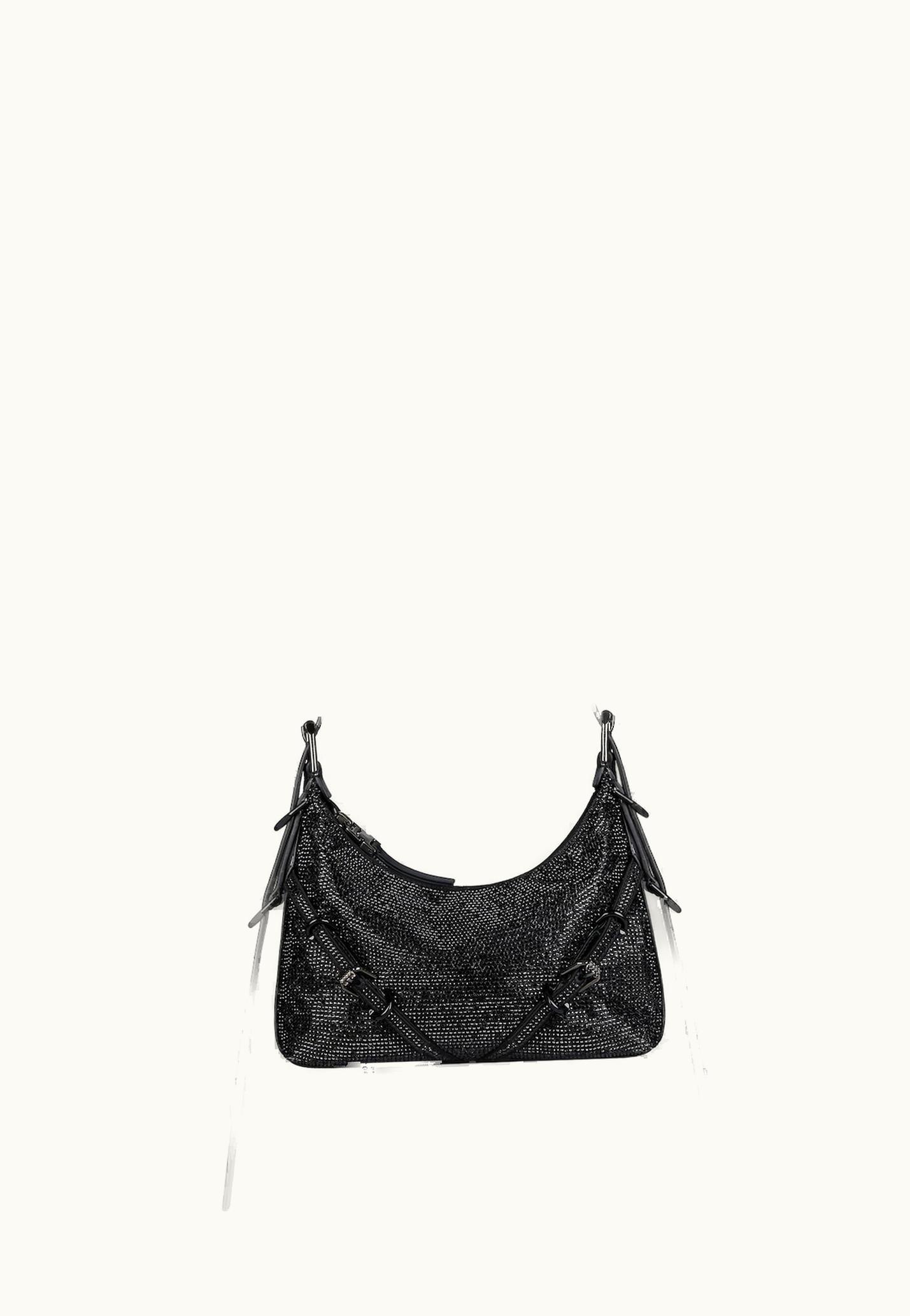 Givenchy Givenchy Mini Voyou Bag In Satin With Strass - Black