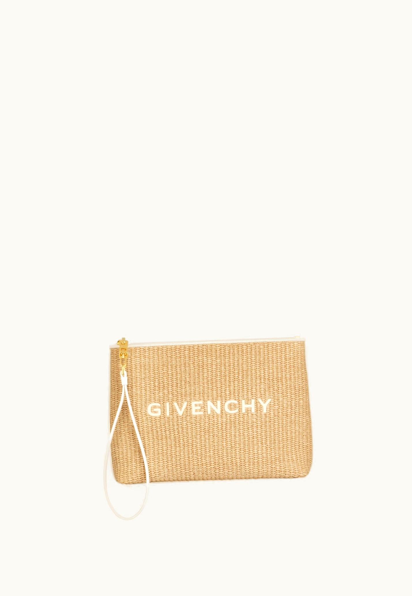 Givenchy Givenchy Travel Pouch In Raffia - Natural