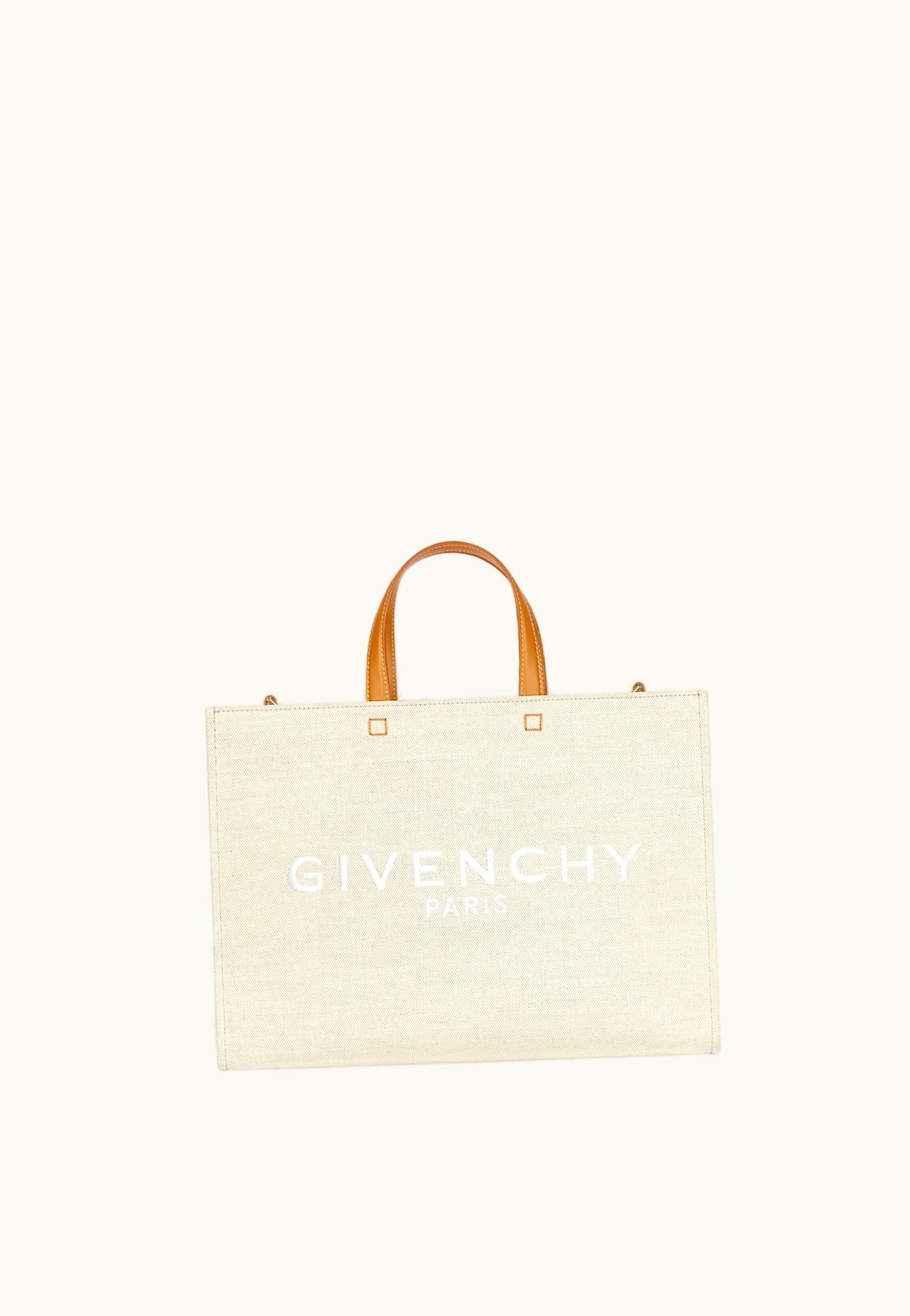 Givenchy Givenchy Medium G-Tote Shopping Bag In Canvas - Natural Beige