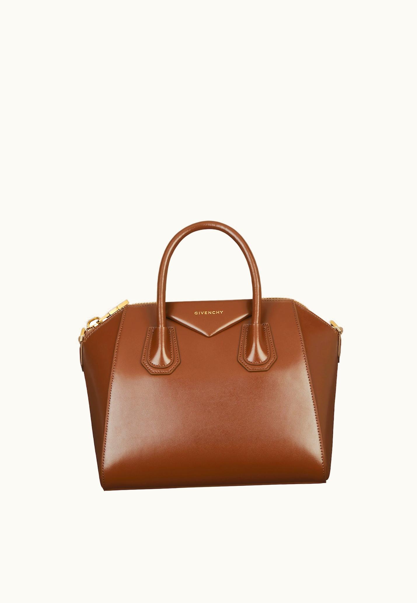 Givenchy Givenchy Small Antigona Bag In Box Leather - Walnut Brown