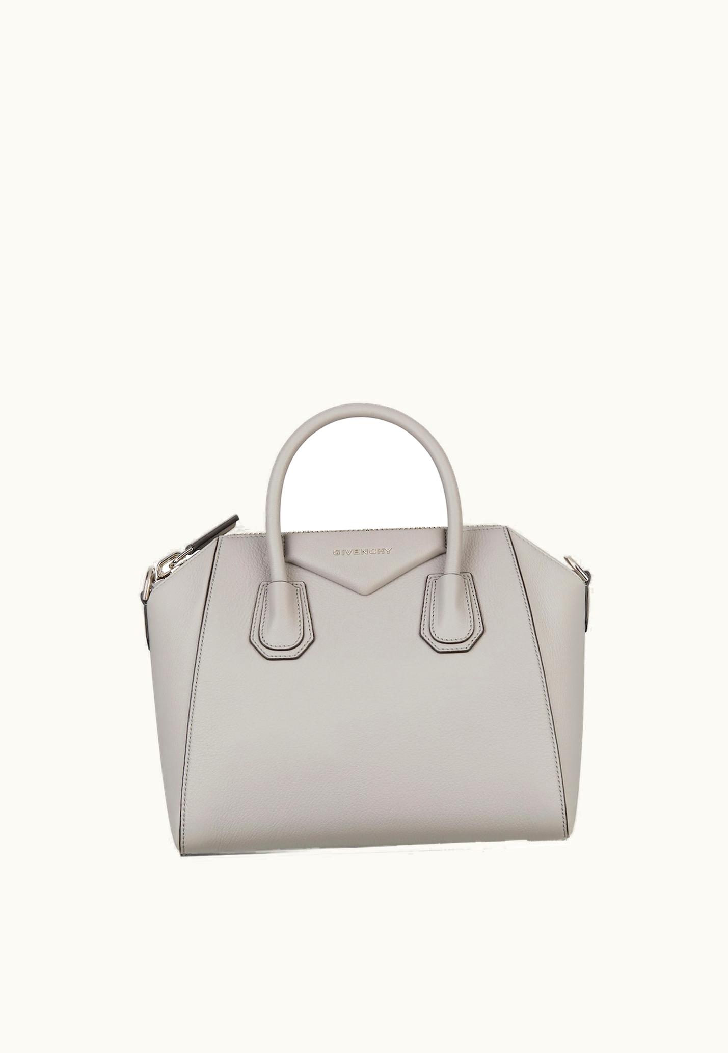 Givenchy Givenchy Small Antigona Bag In Grained Leather - Pearl Grey