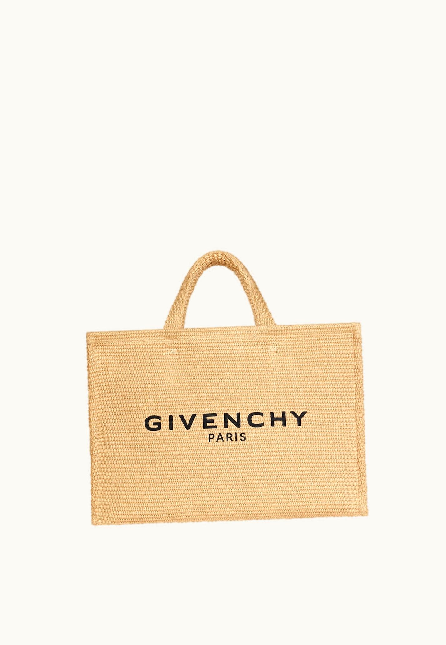 Givenchy Givenchy Large G-Tote Shopping Bag In Raffia - Natural