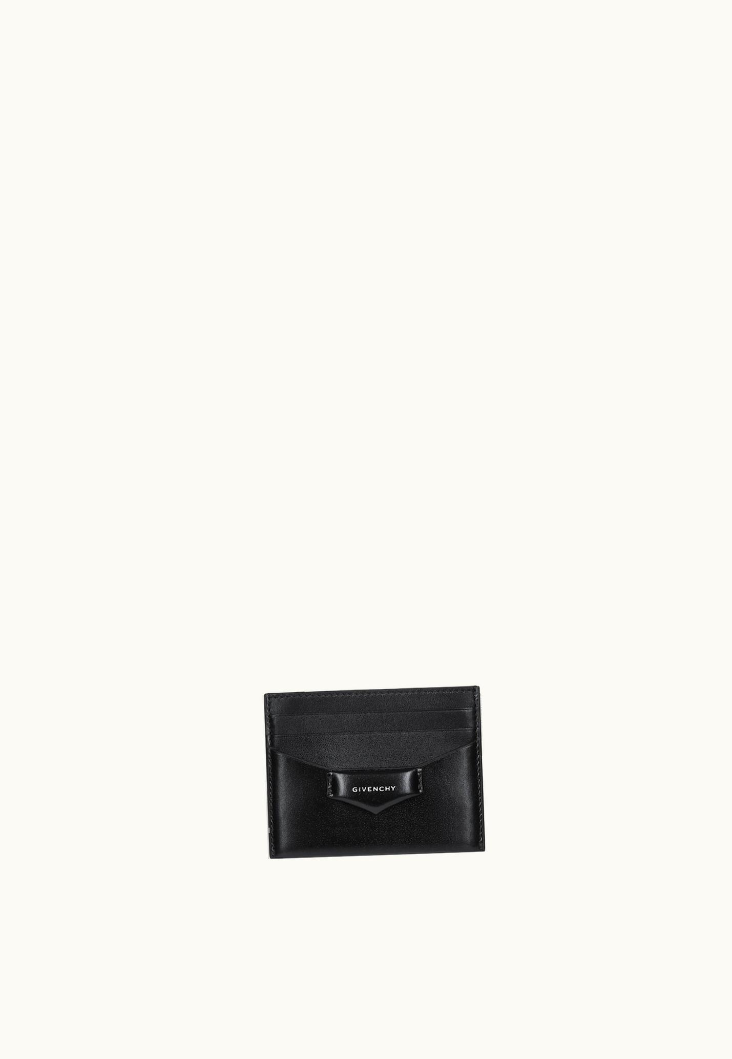 Givenchy Givenchy Antigona Card Holder In Box Leather - Black