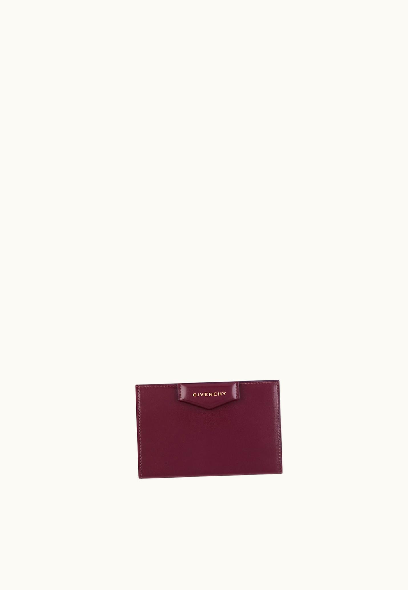 Givenchy Givenchy Antigona Bifold Wallet In Box Leather - Oxblood Red