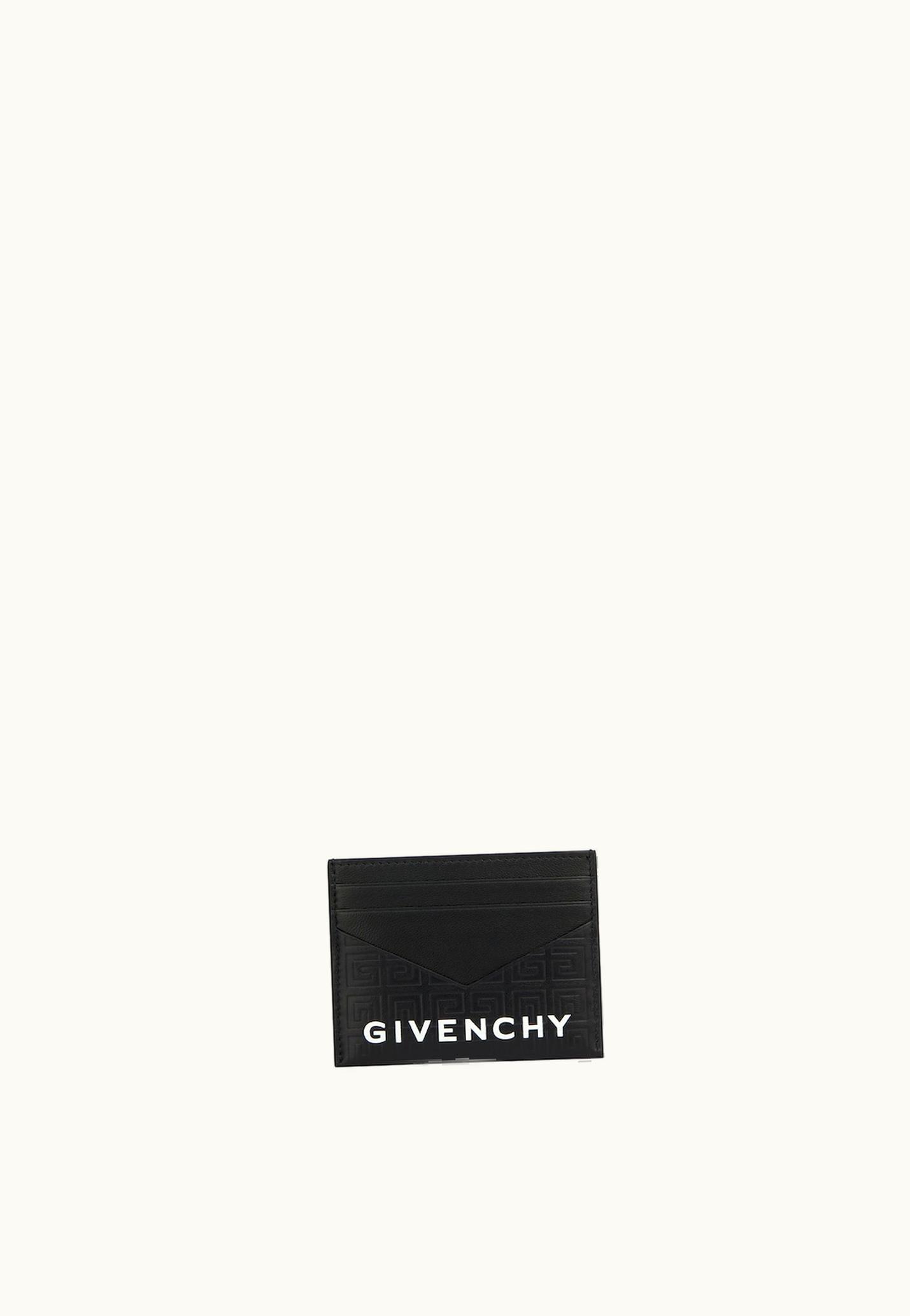 Givenchy Givenchy G-Cut Card Holder In 4G Leather - Black