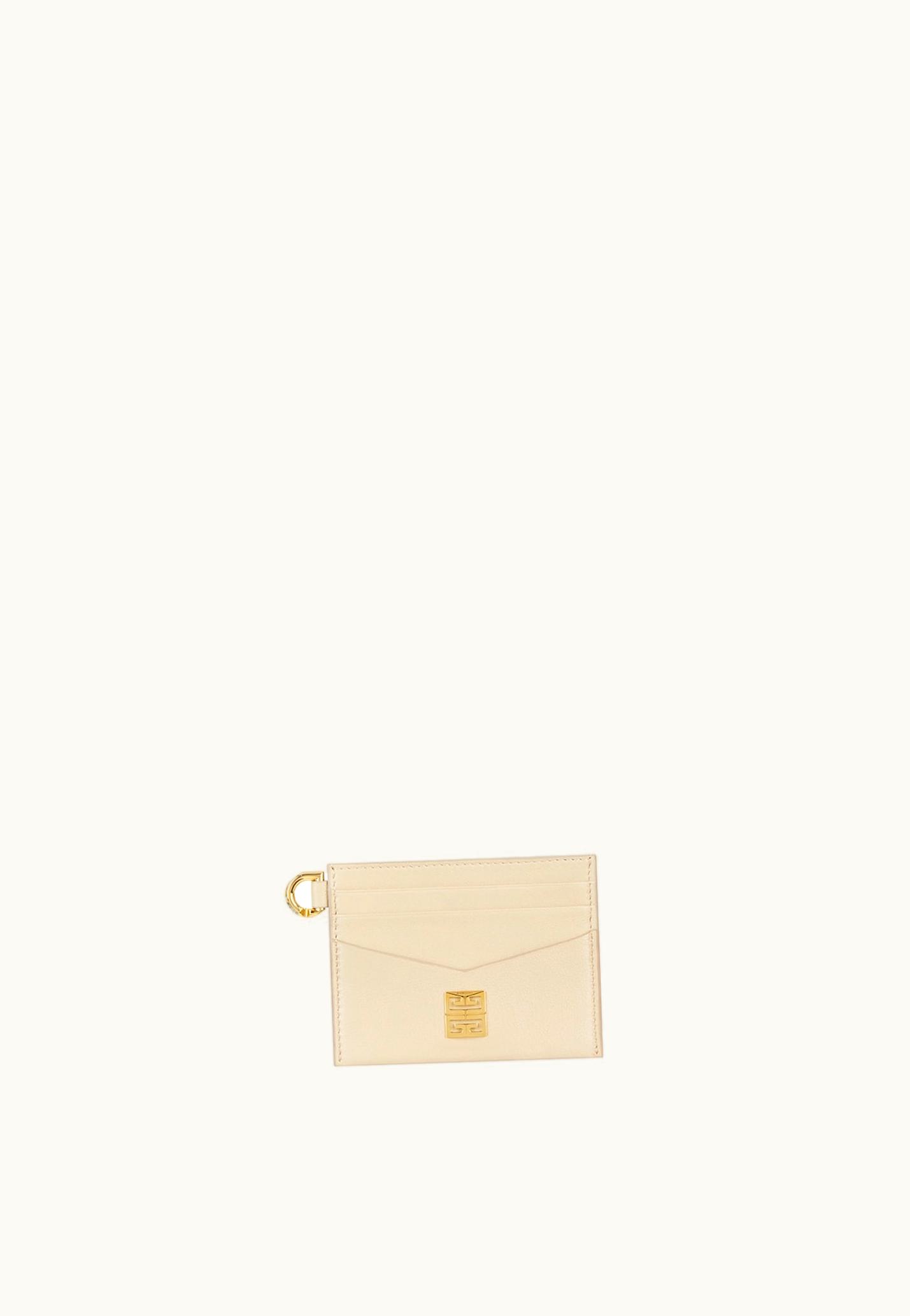 Givenchy Givenchy 4G Card Holder In Grained Leather - Natural Beige