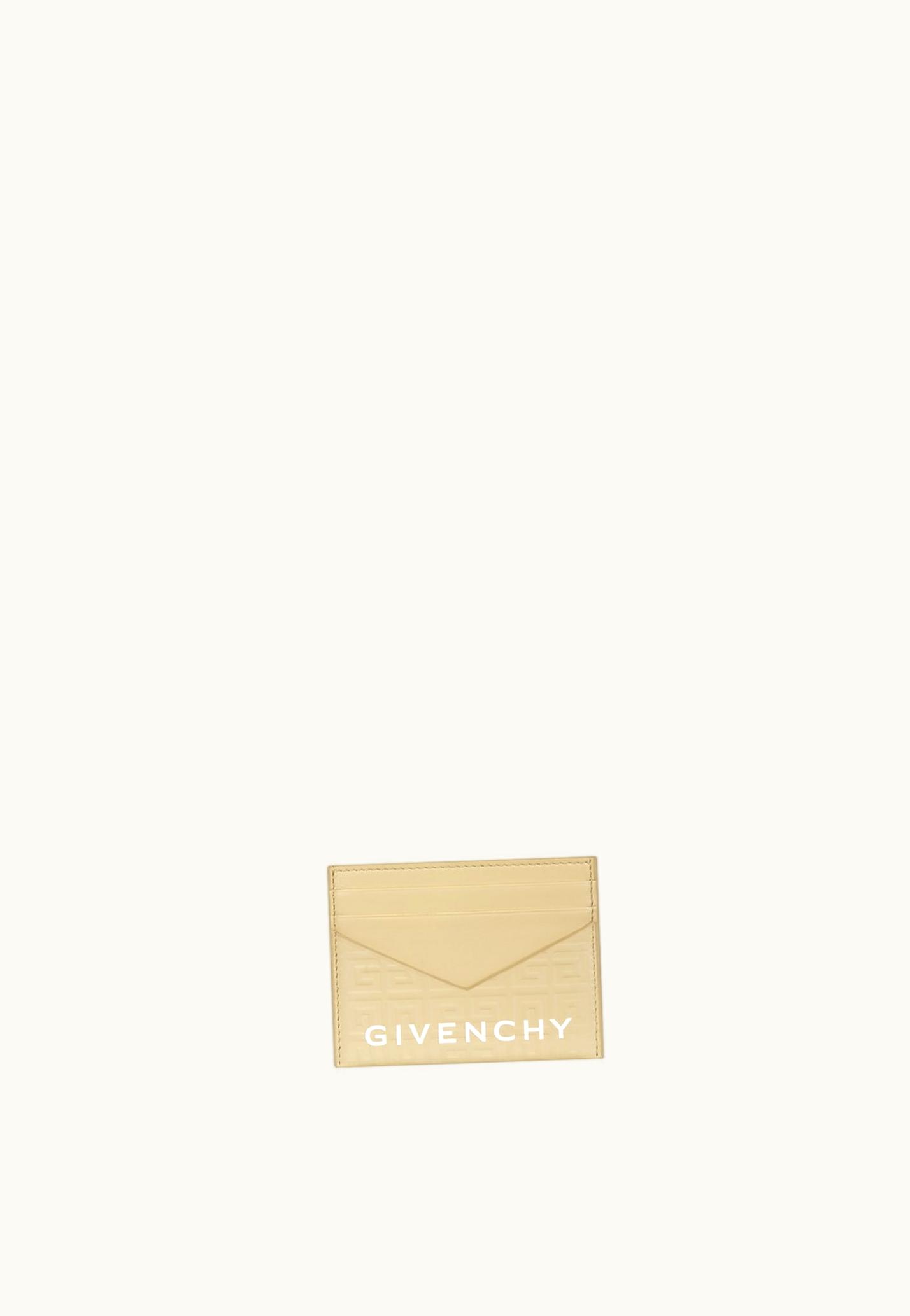 Givenchy Givenchy G-Cut Card Holder In 4G Leather - Natural Beige