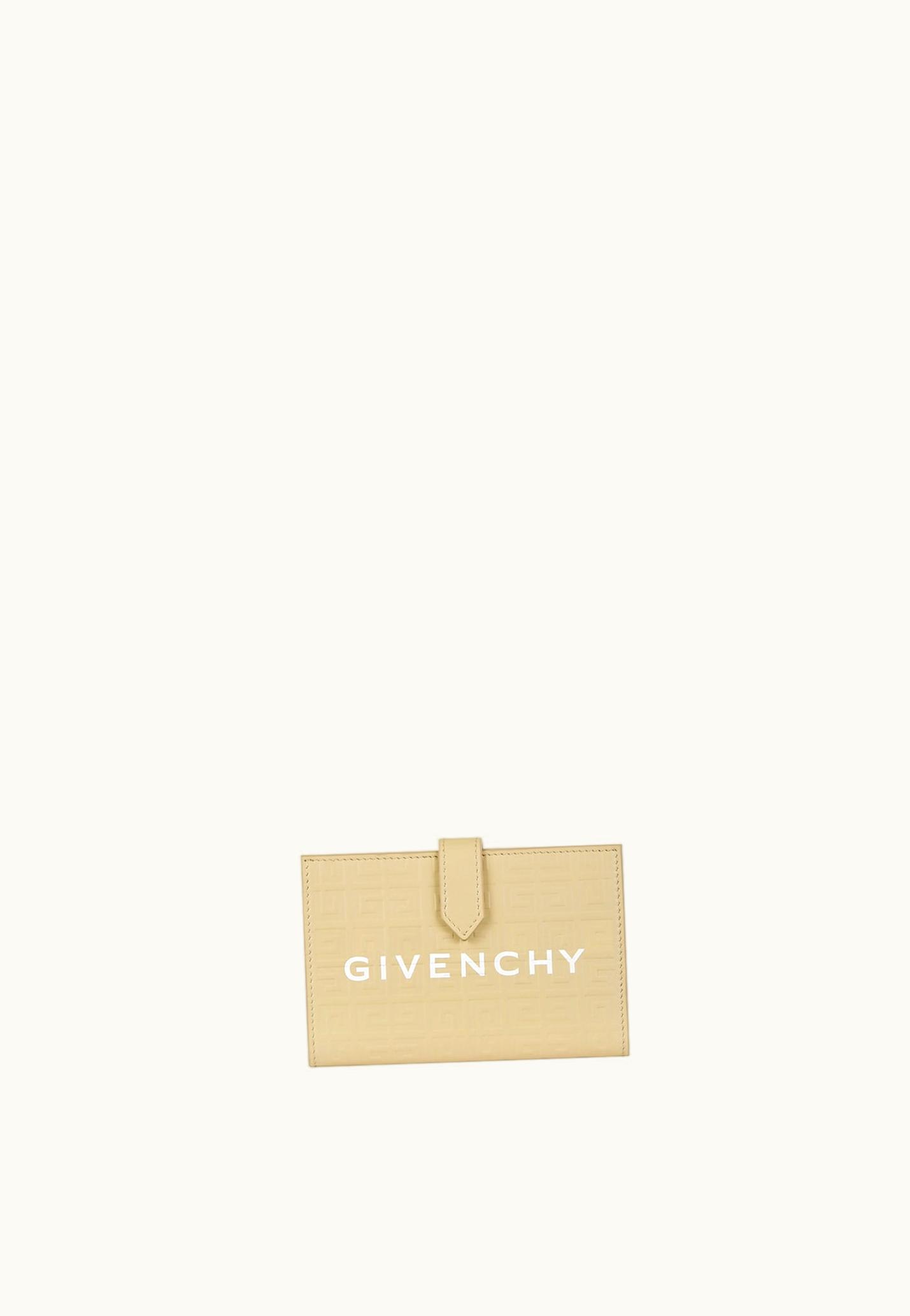 Givenchy Givenchy G-Cut Wallet In 4G Leather - Natural Beige NATURAL BEIGE