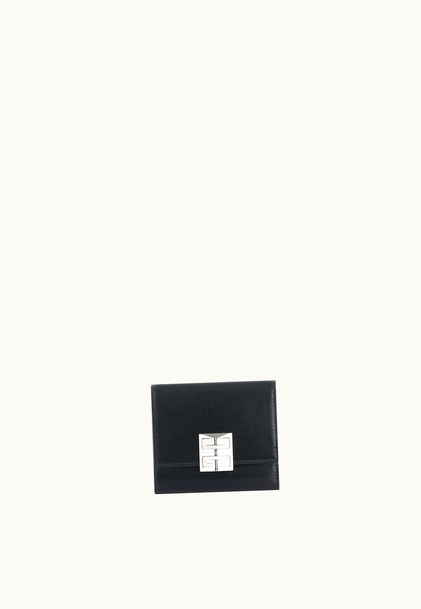 Givenchy Givenchy 4G Trifold Wallet In Box Leather - Black