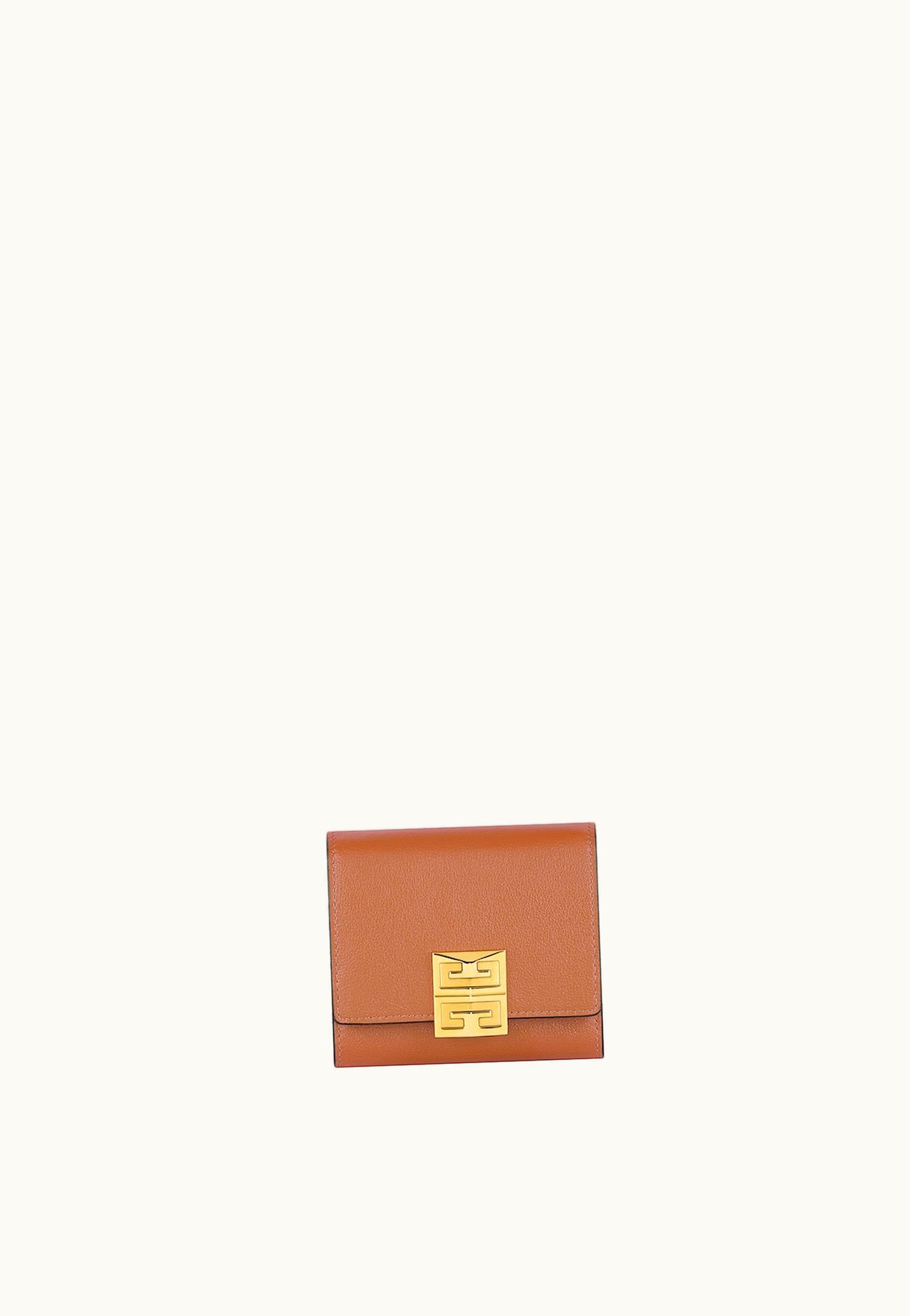 Givenchy Givenchy 4G Wallet In Grained Leather - Tan