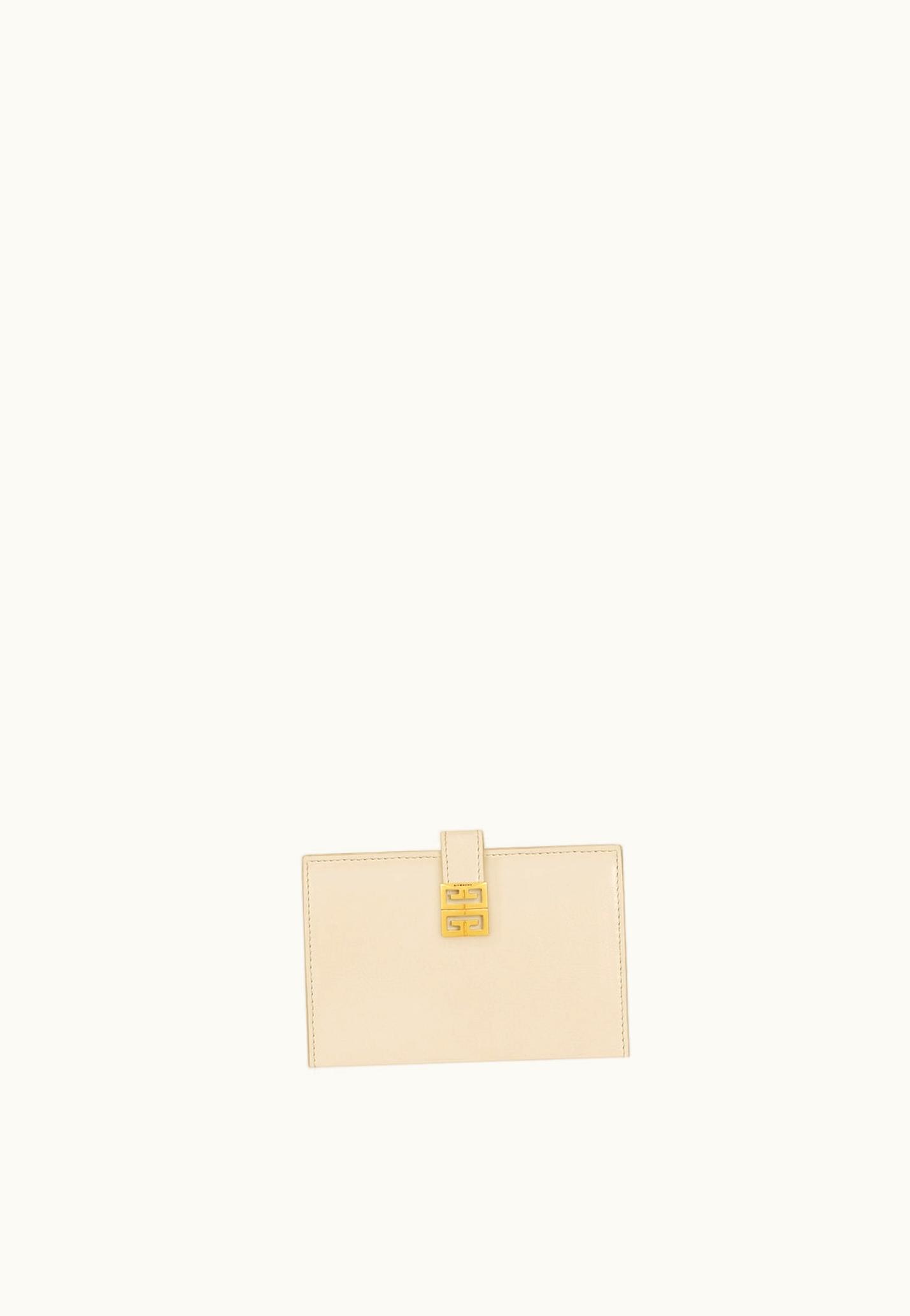 Givenchy Givenchy 4G Wallet In Grained Leather - Natural Beige NATURAL BEIGE