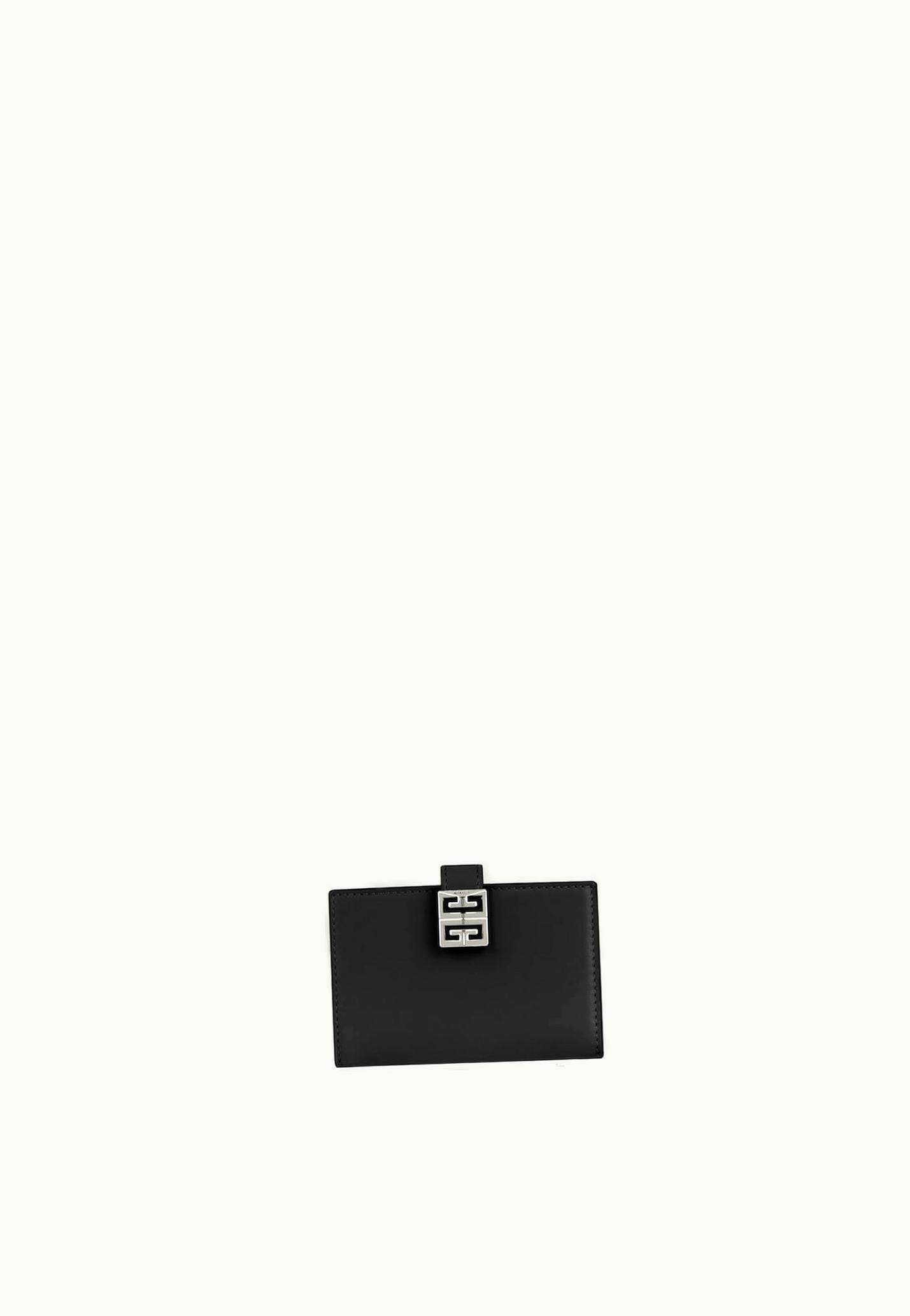 Givenchy Givenchy 4G Card Holder In Box Leather - Black BLACK