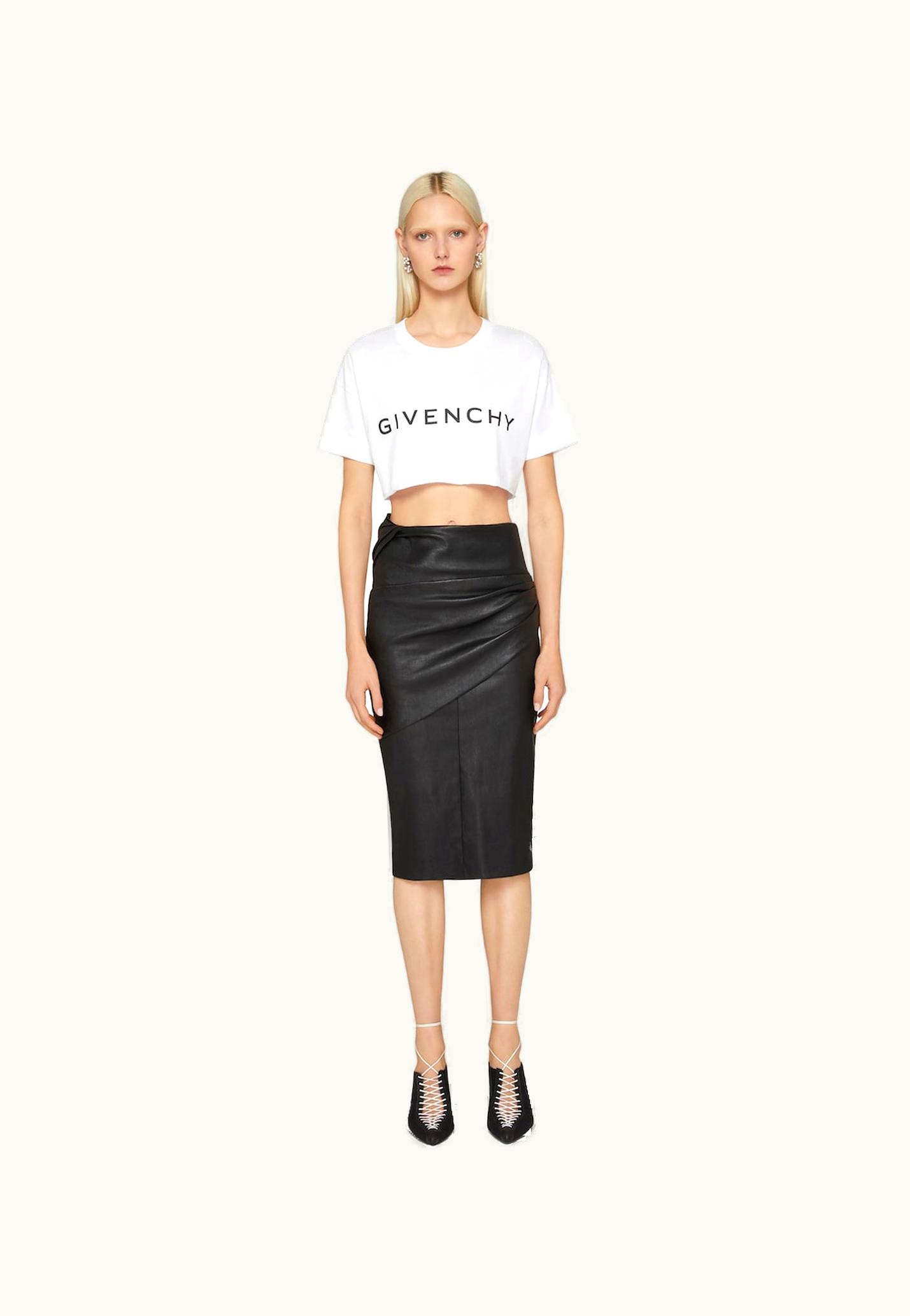 Givenchy Givenchy Archetype Cropped T-Shirt In Cotton - White