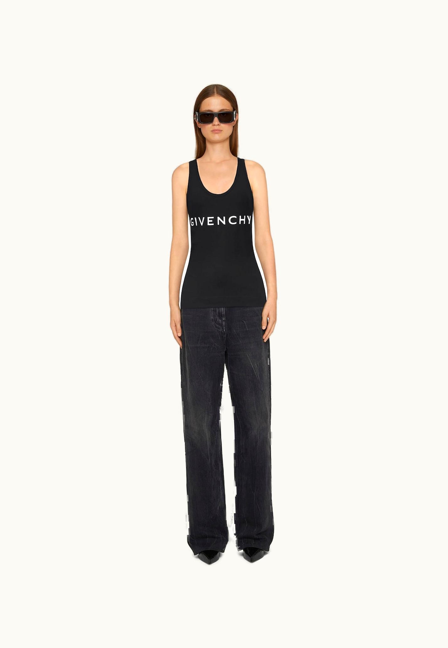 Givenchy Givenchy Archetype Slim Fit Tank Top In Cotton - Black
