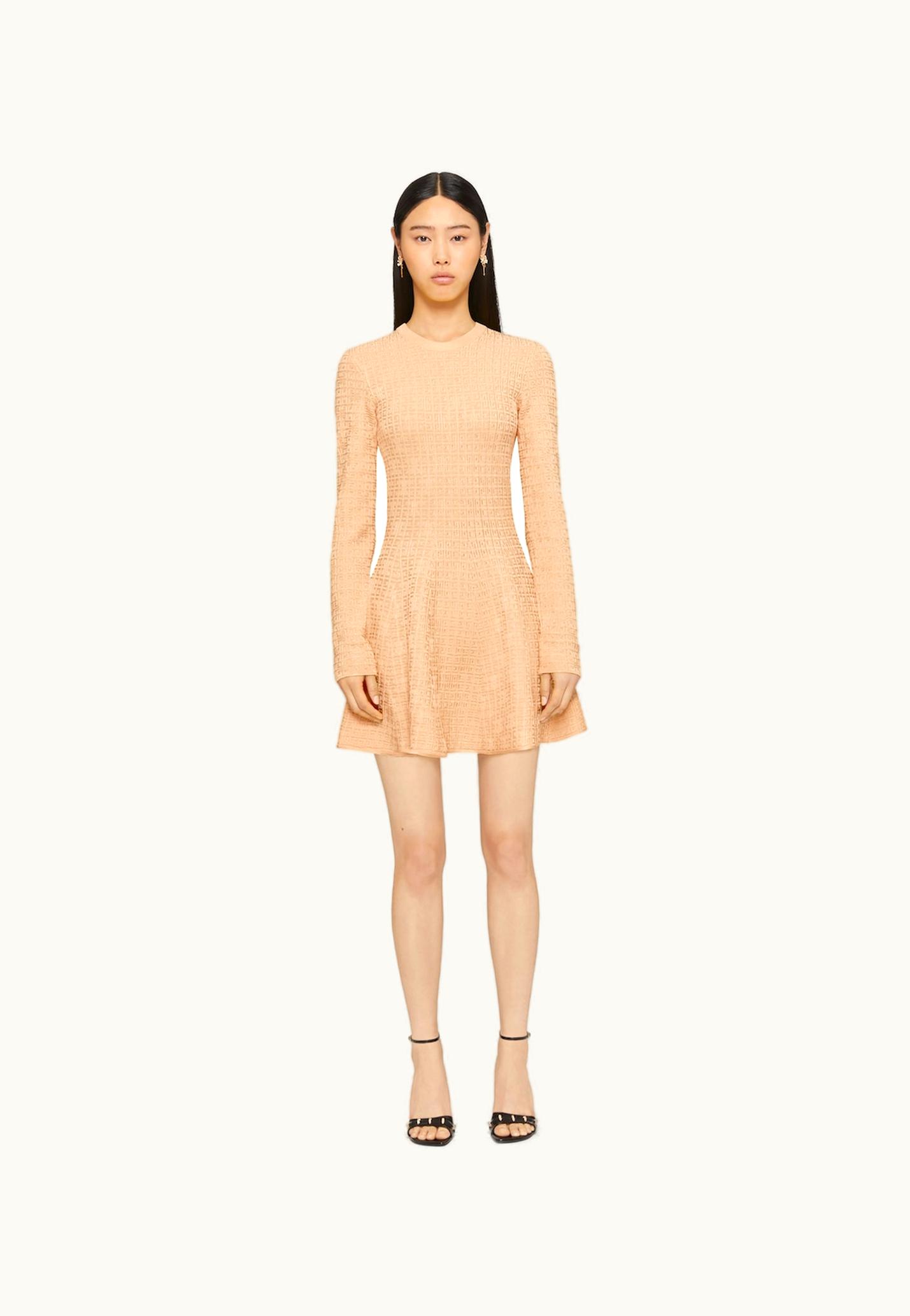 Givenchy Givenchy Dress In Mini 4G Jacquard - Tan