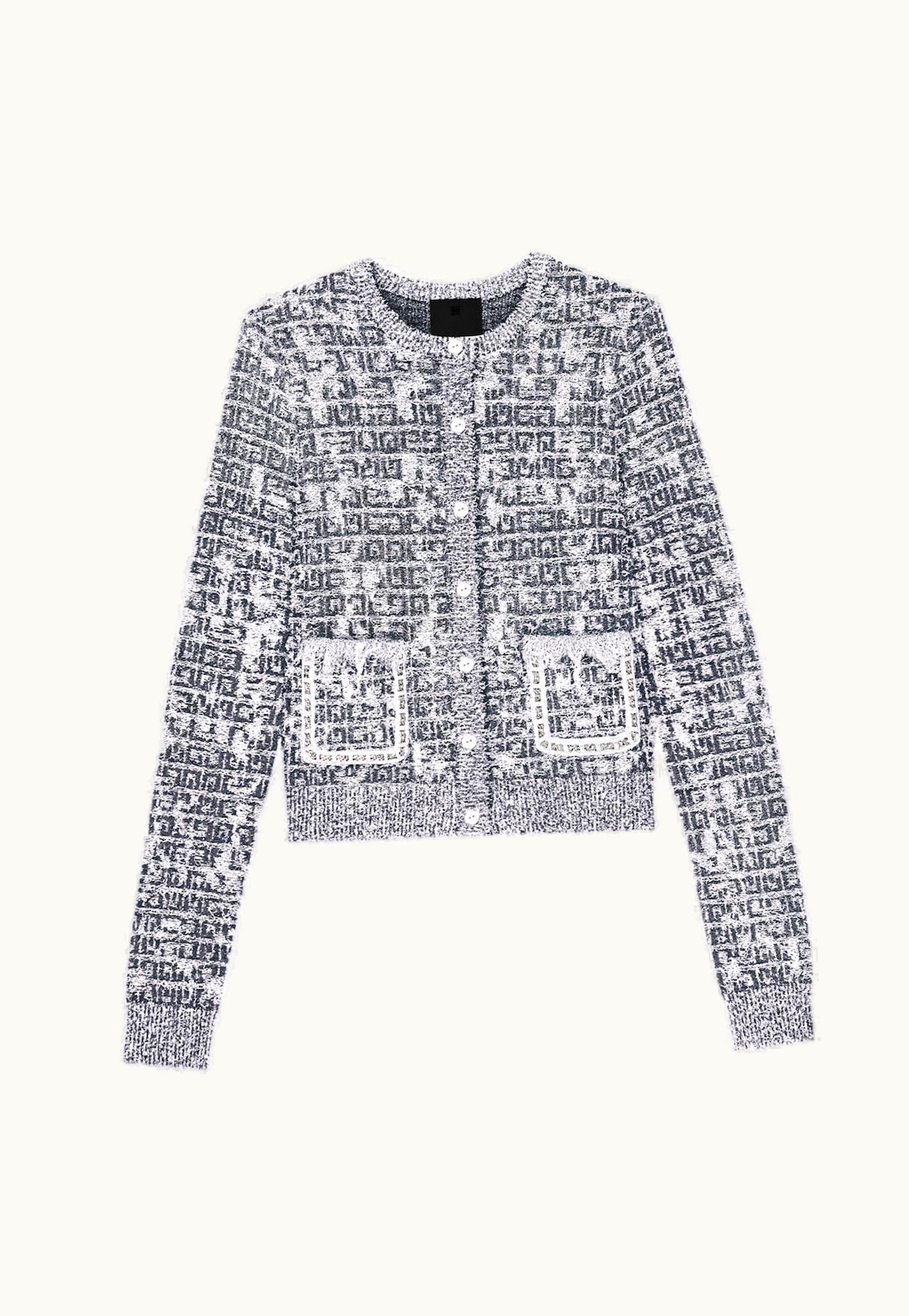 Givenchy Givenchy Cardigan In 4G Tweed With Chains Detail