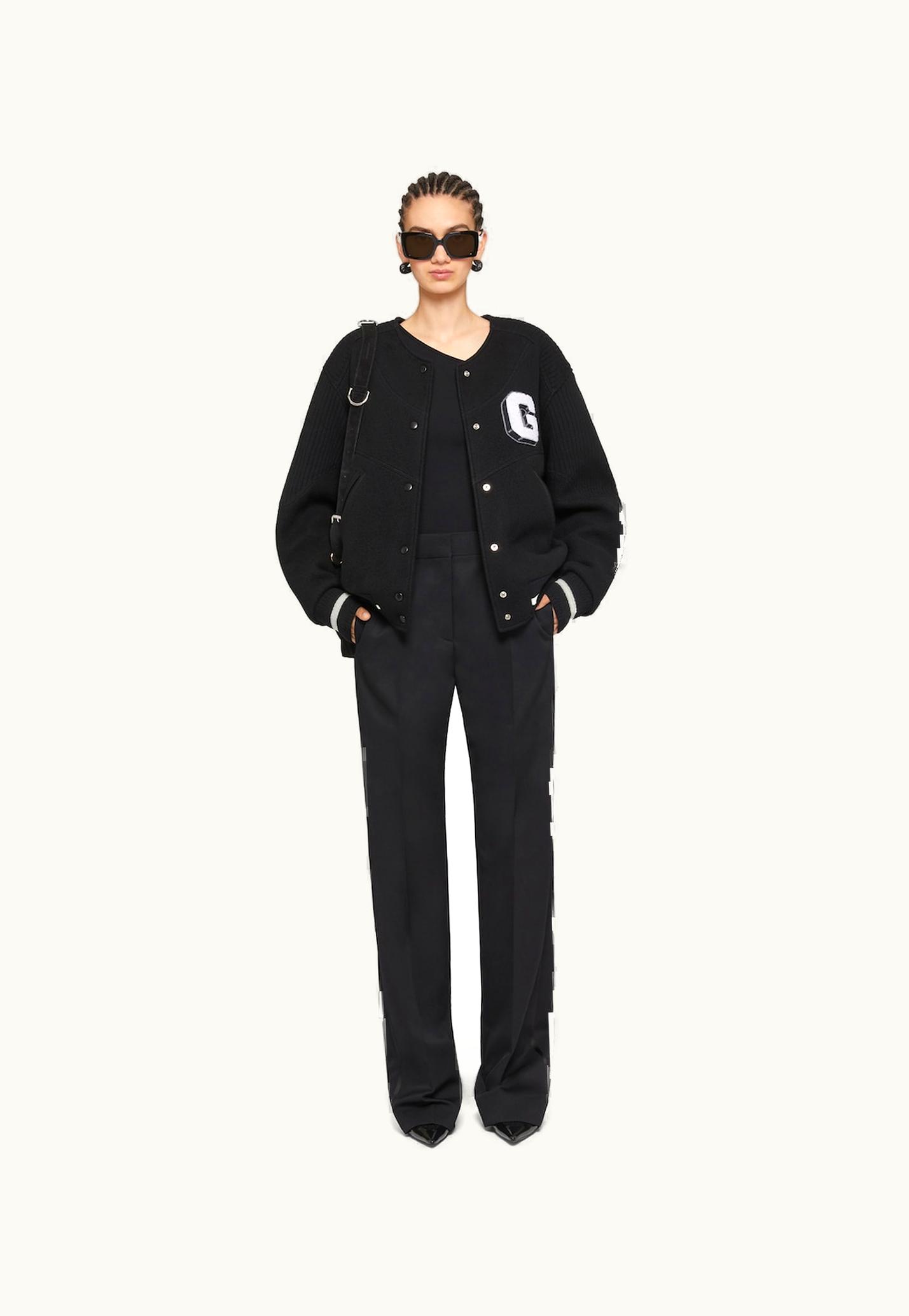 Givenchy Givenchy College Varsity Jacket In Wool - Black BLACK