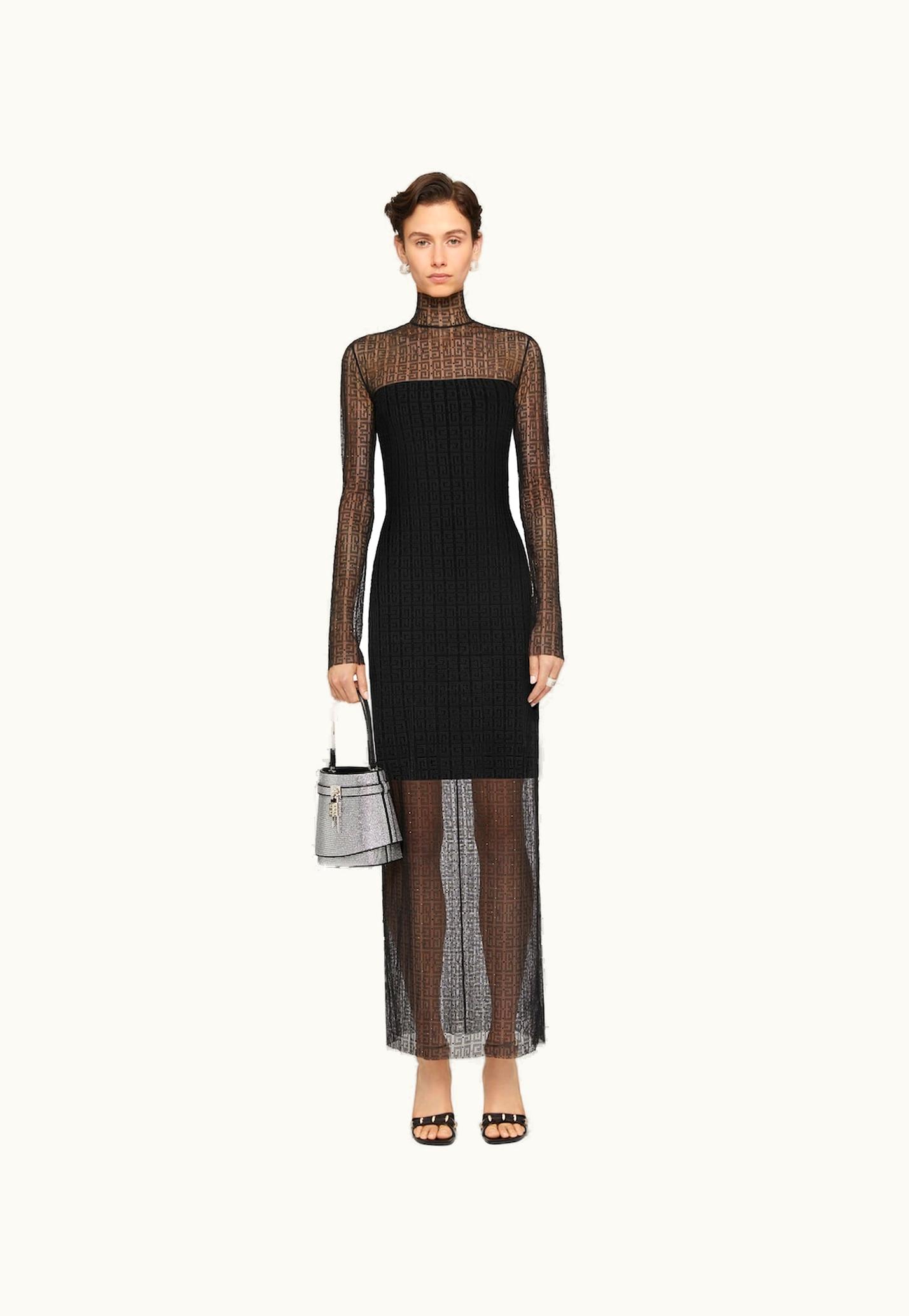 Givenchy Givenchy Dress In 4G Lace With Rhinestones - Black