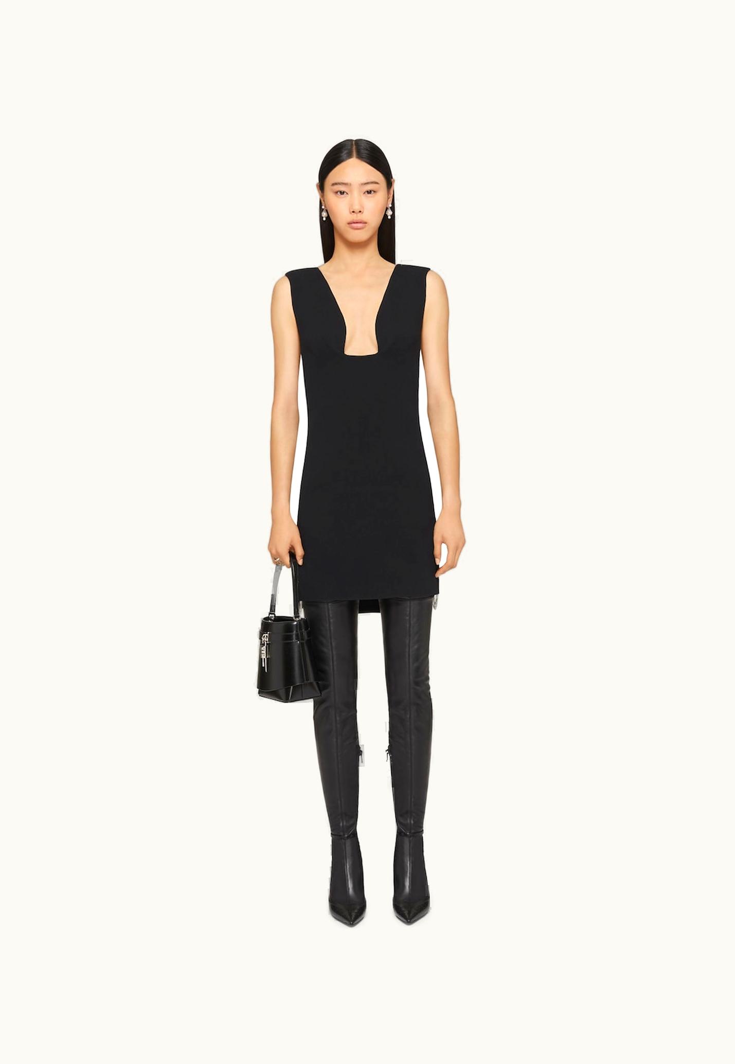 Givenchy Givenchy Dress In Sable Stretch With Chains - Black