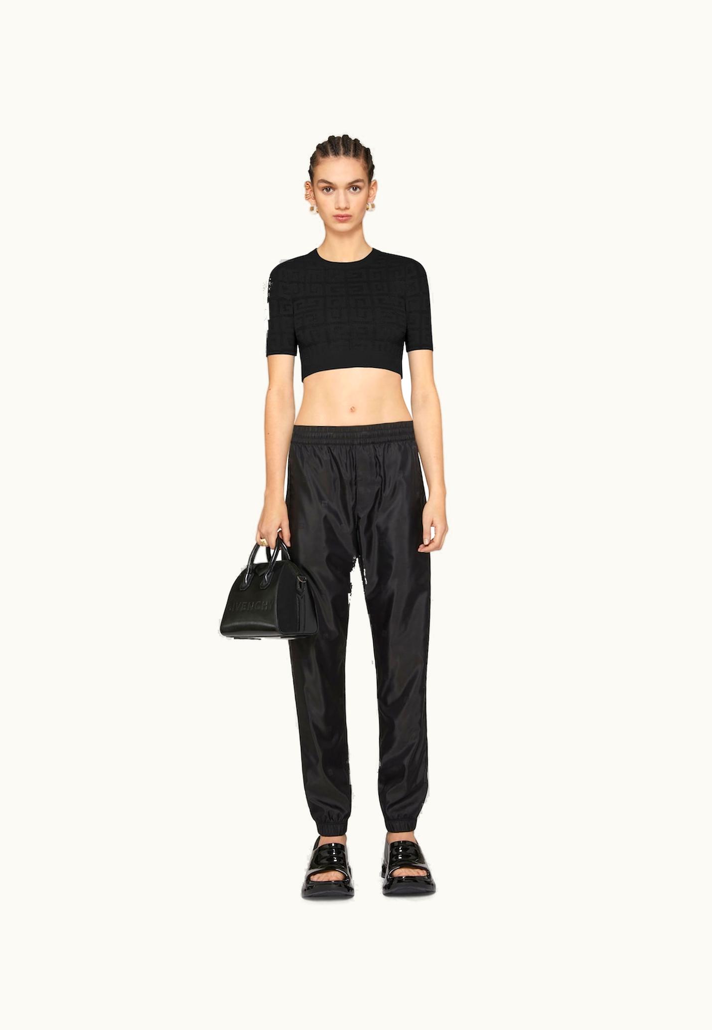 Givenchy Givenchy Cropped Sweater In 4G Jacquard - Black