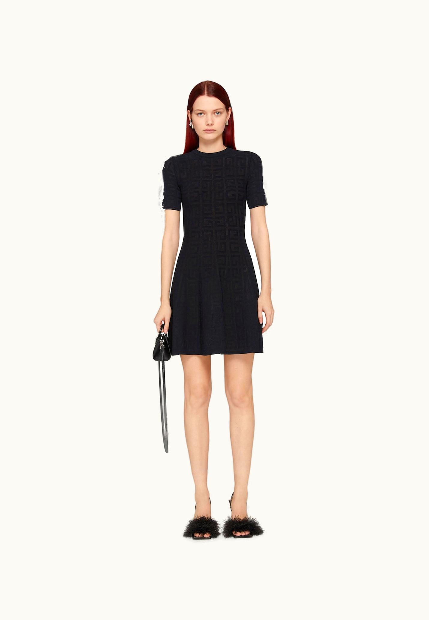 Givenchy Givenchy Dress In 4G Jacquard - Black