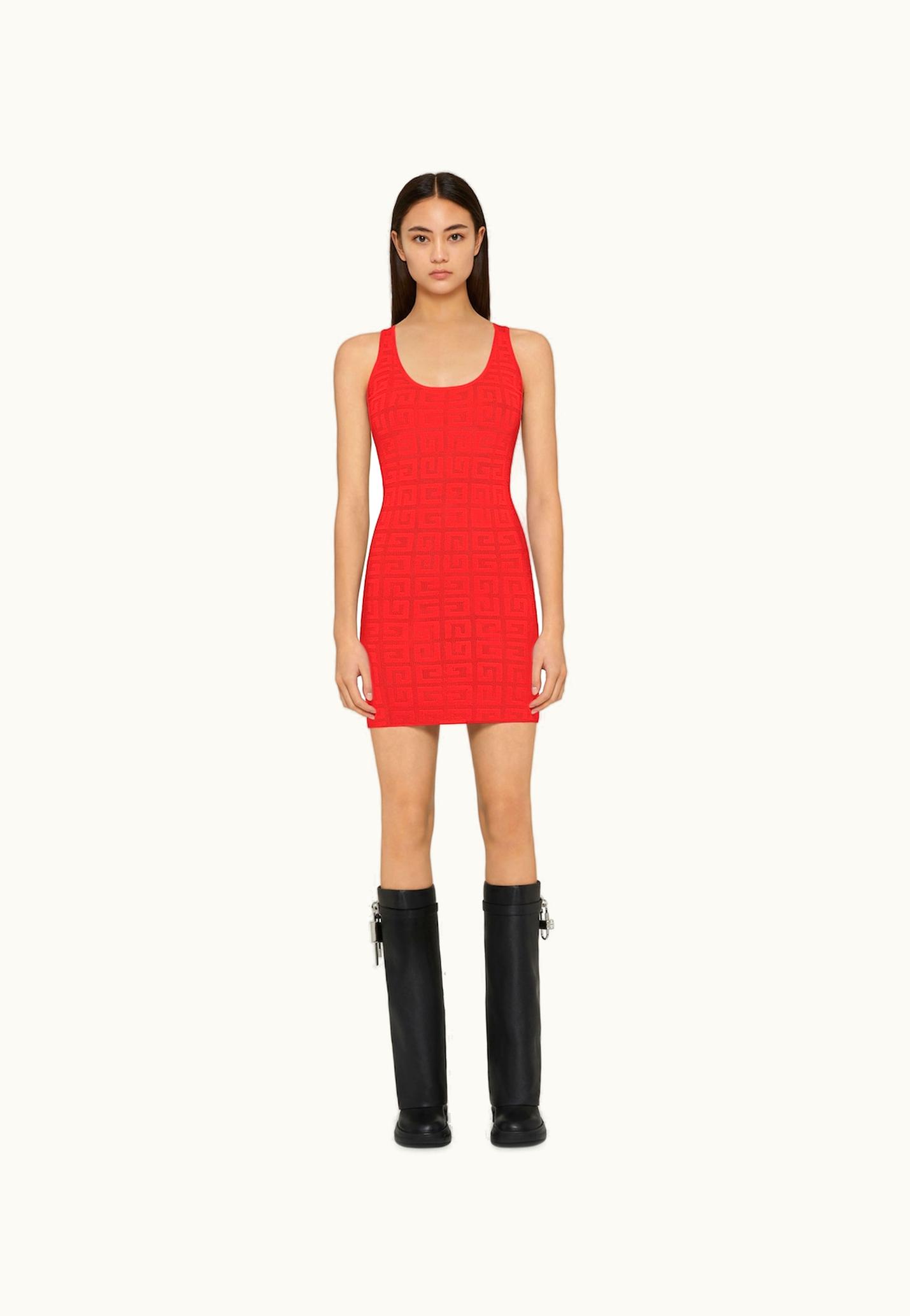Givenchy Givenchy Tank Top Dress In 4G Jacquard - Red