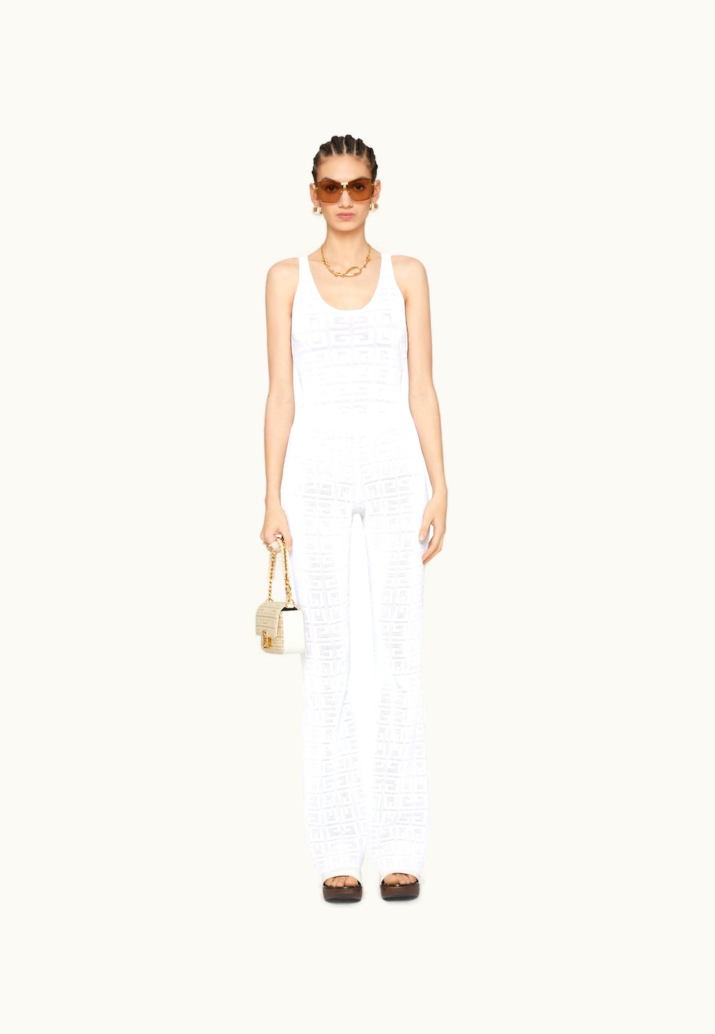 Givenchy Givenchy Flare Pants In 4G Jacquard - White