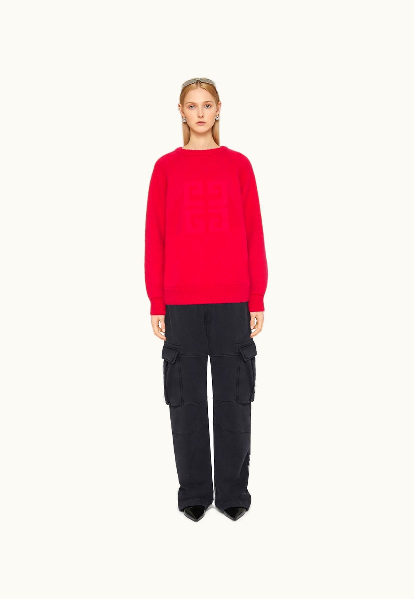 Givenchy Givenchy 4G Sweater In Curly Cashmere And Silk - Cyclamen