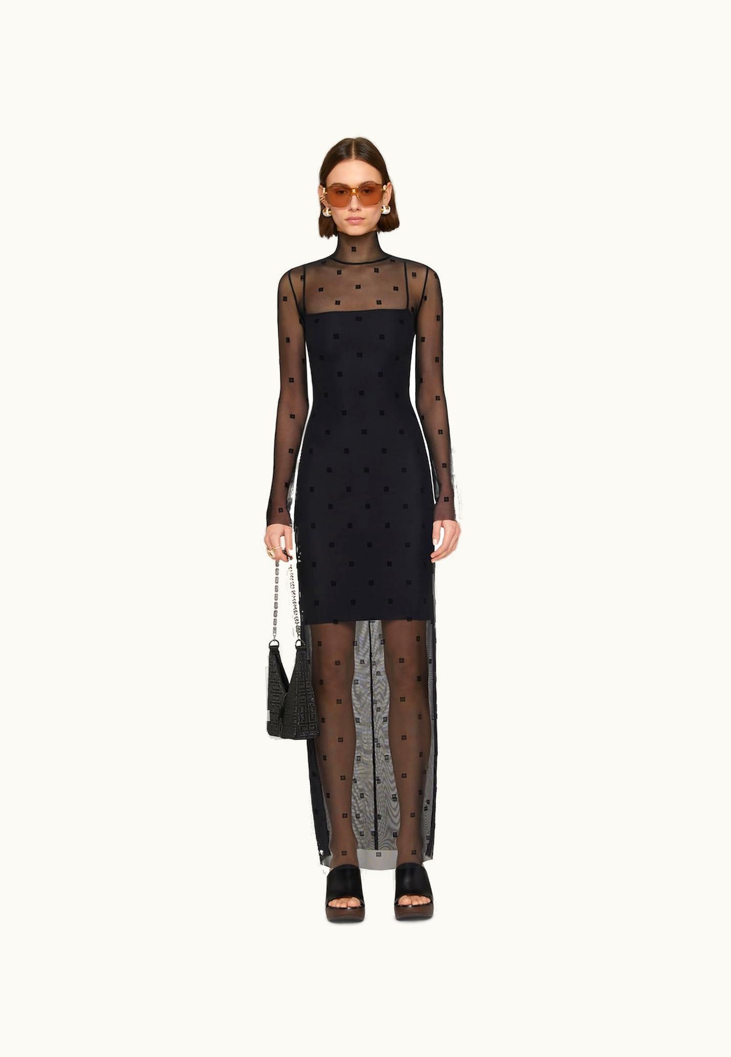 Givenchy Givenchy Dress In 4G Tulle - Black