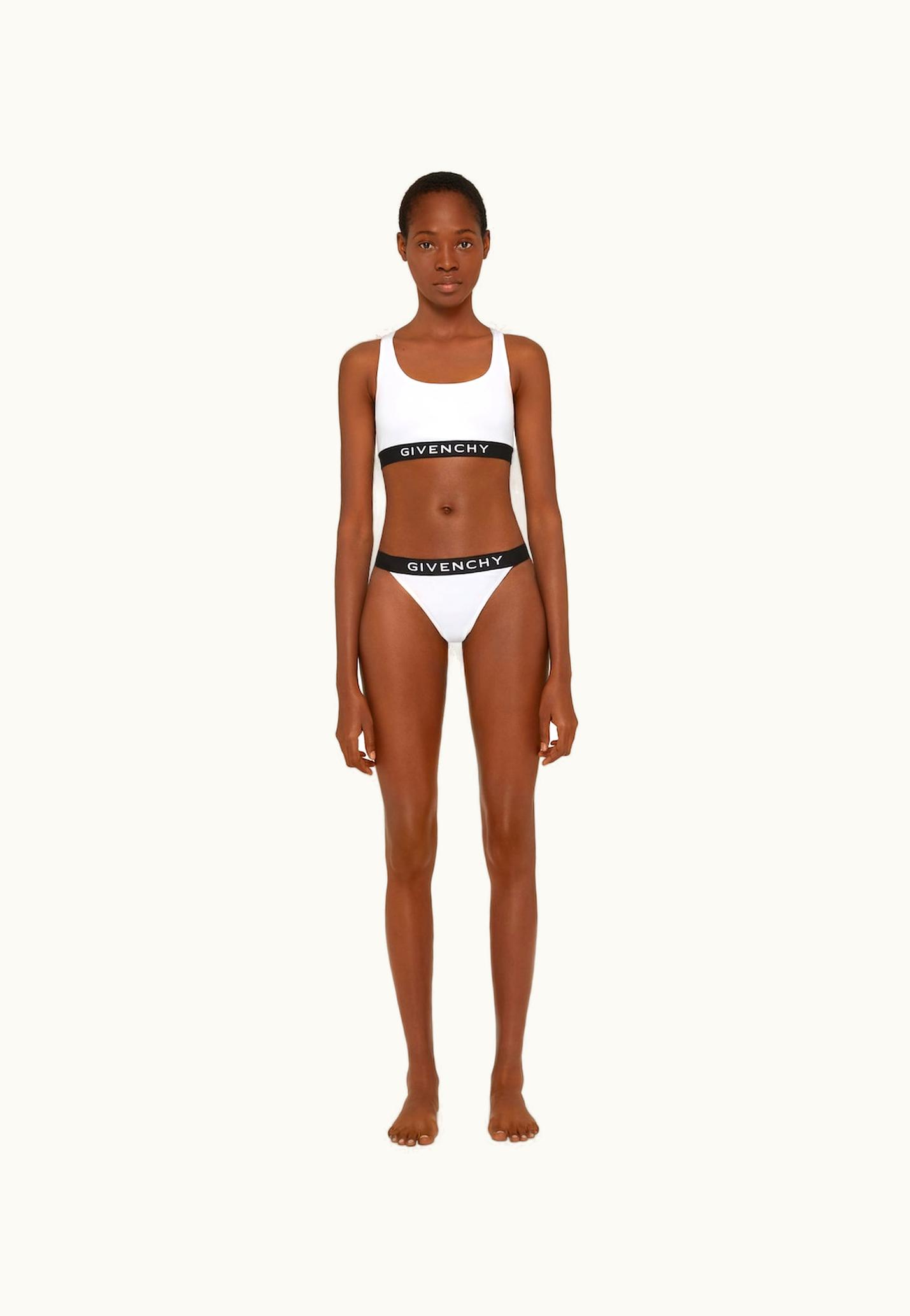 Givenchy Brassière In Jersey Bio With Givenchy 4G Signature - White