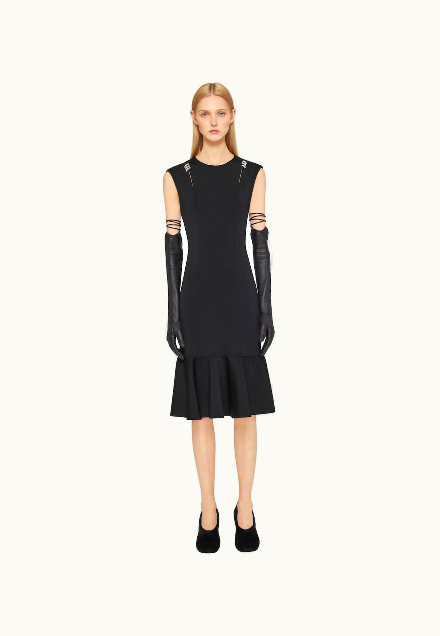 Givenchy Givenchy Dress In Punto Milano With Crystals - Black