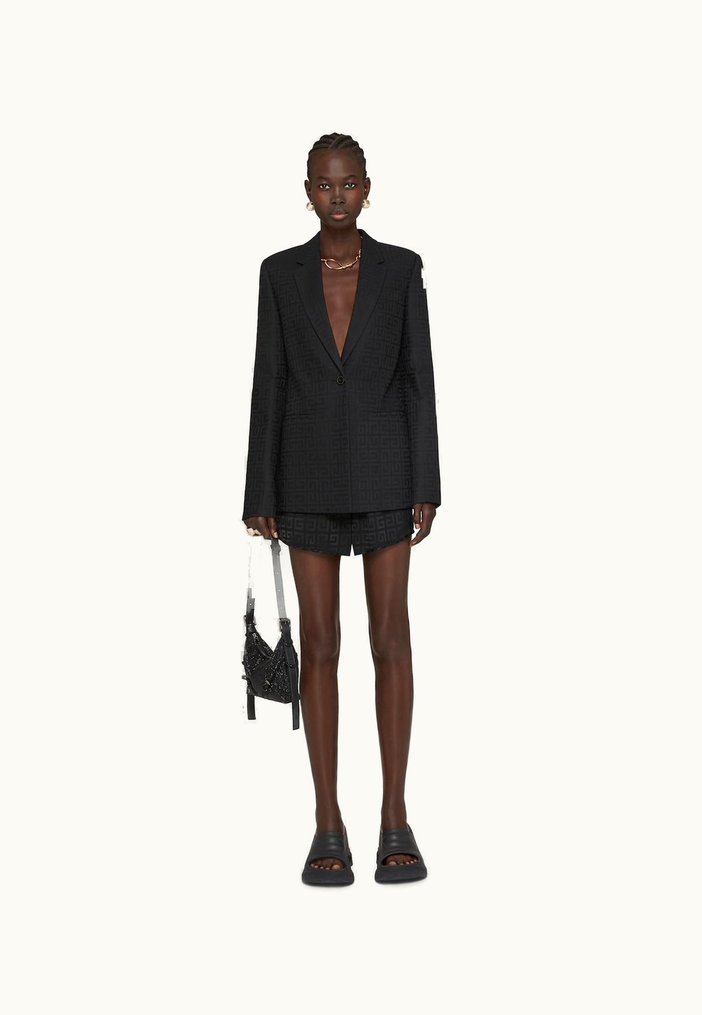 Givenchy Givenchy Shorts With Zips In 4G Jacquard - Black