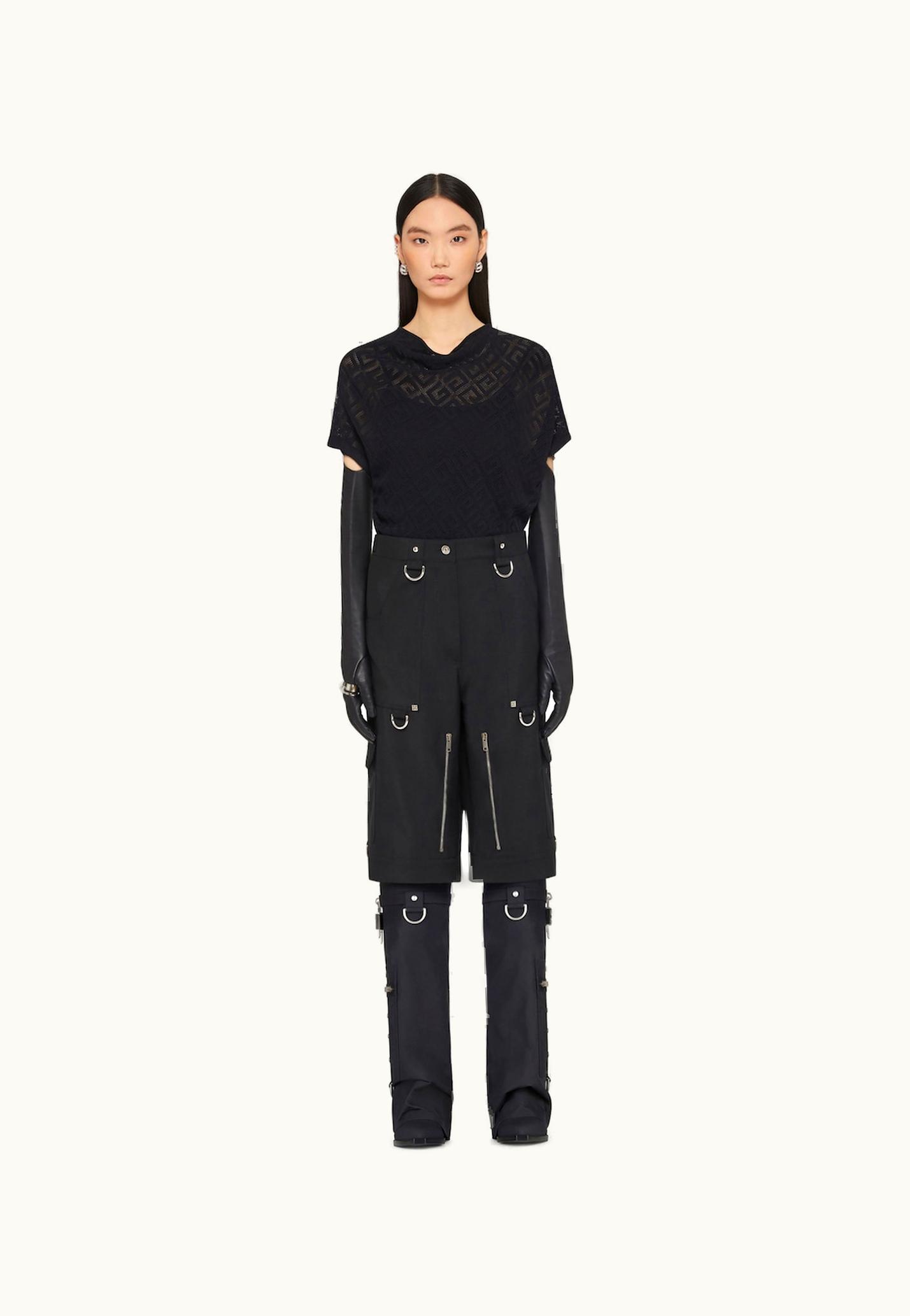 Givenchy Givenchy Draped Top In 4G Jacquard - Black