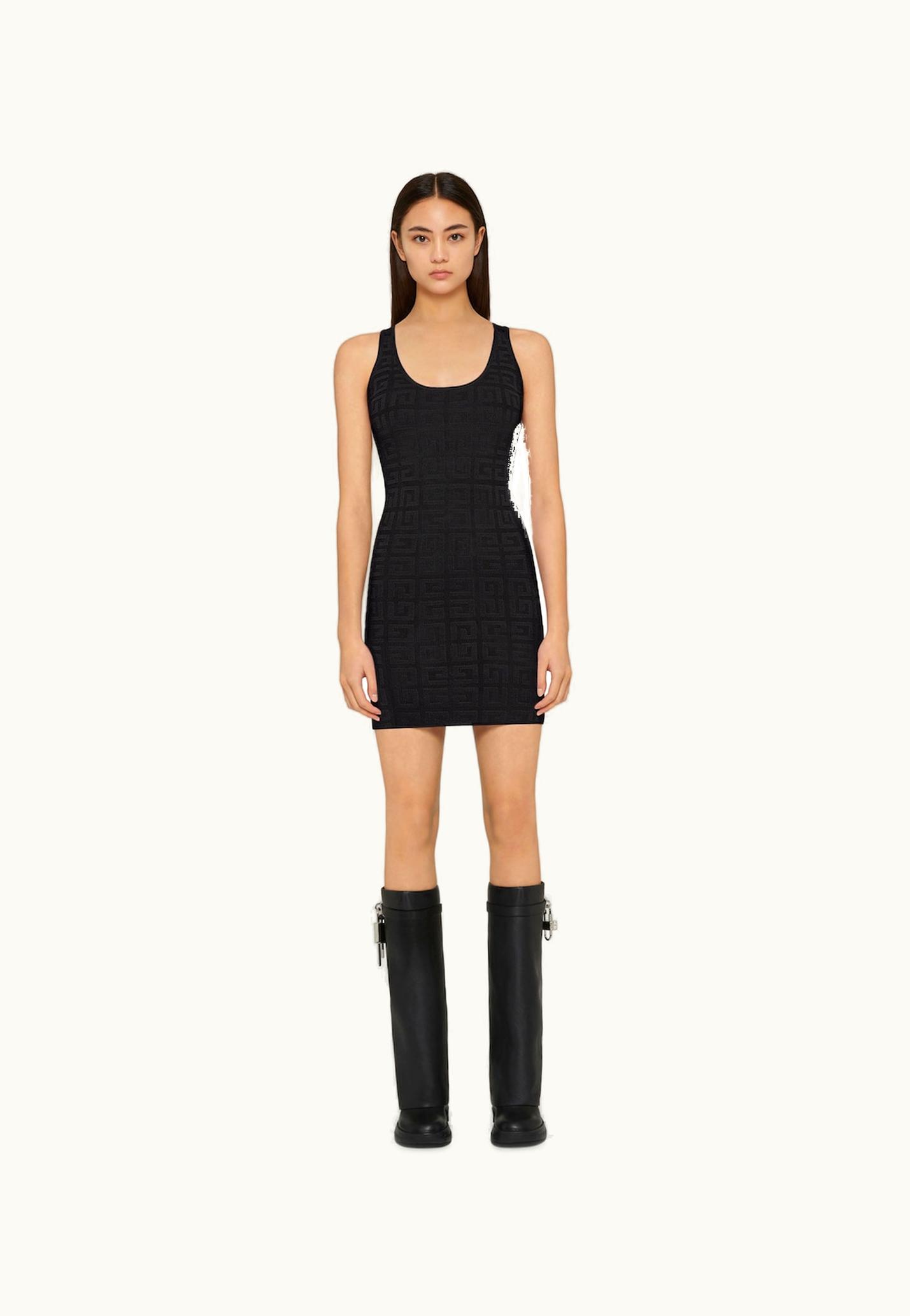 Givenchy Givenchy Tank Top Dress In 4G Jacquard - Black