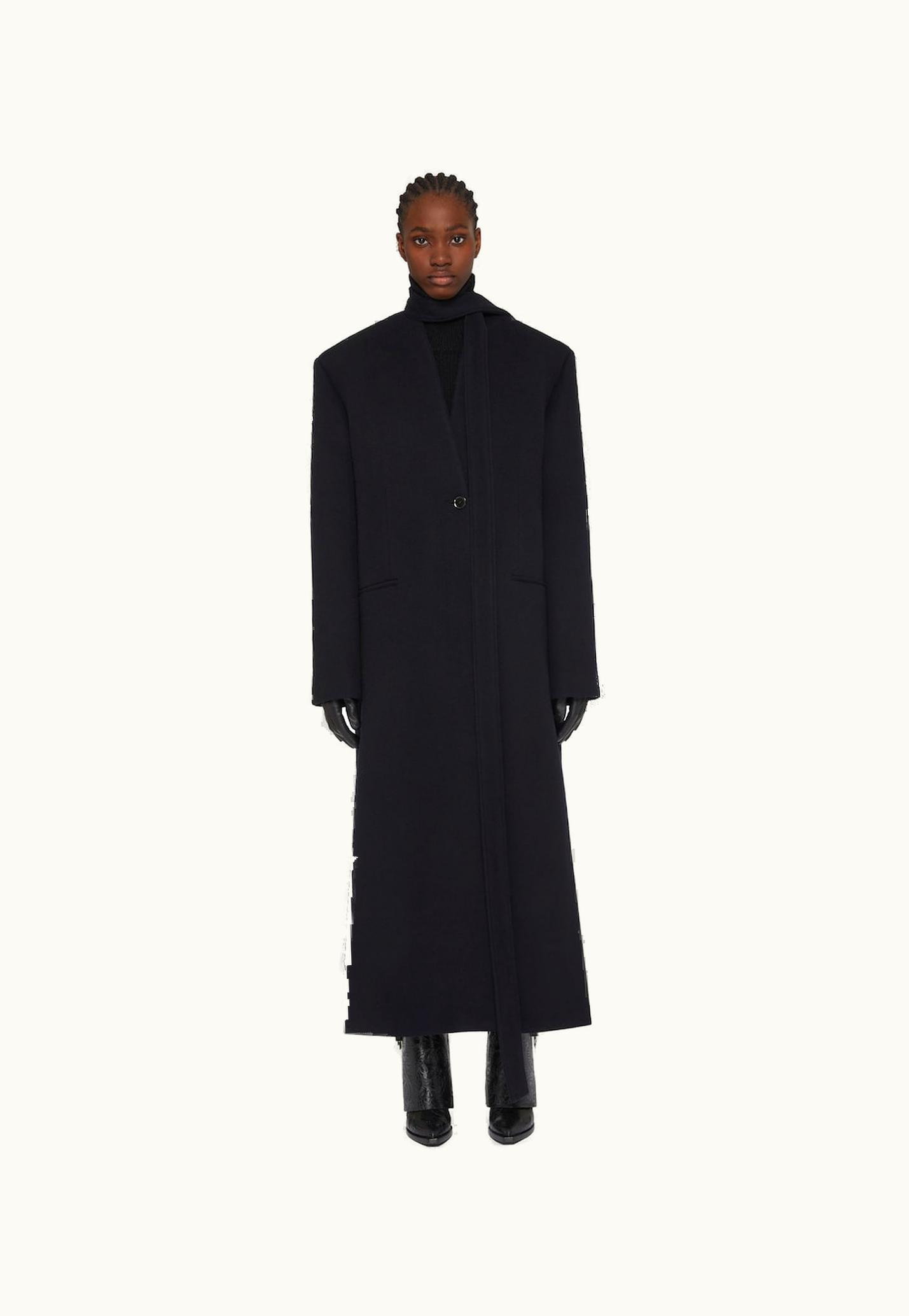 Givenchy Givenchy Coat In Double Face Cashmere With Scarf - Black BLACK