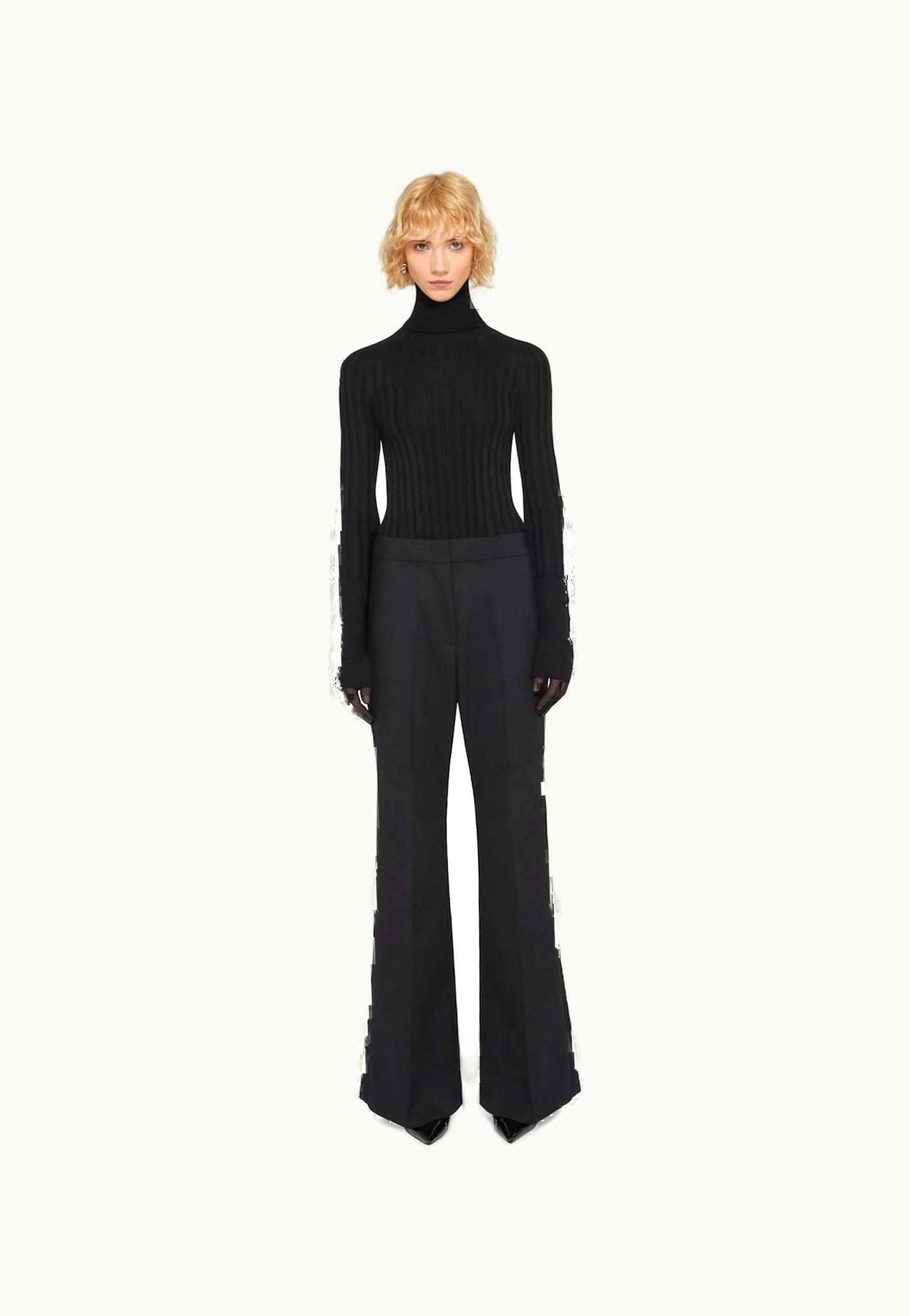 Givenchy Givenchy Asymmetrical Turtleneck Sweater In Cashmere - Black