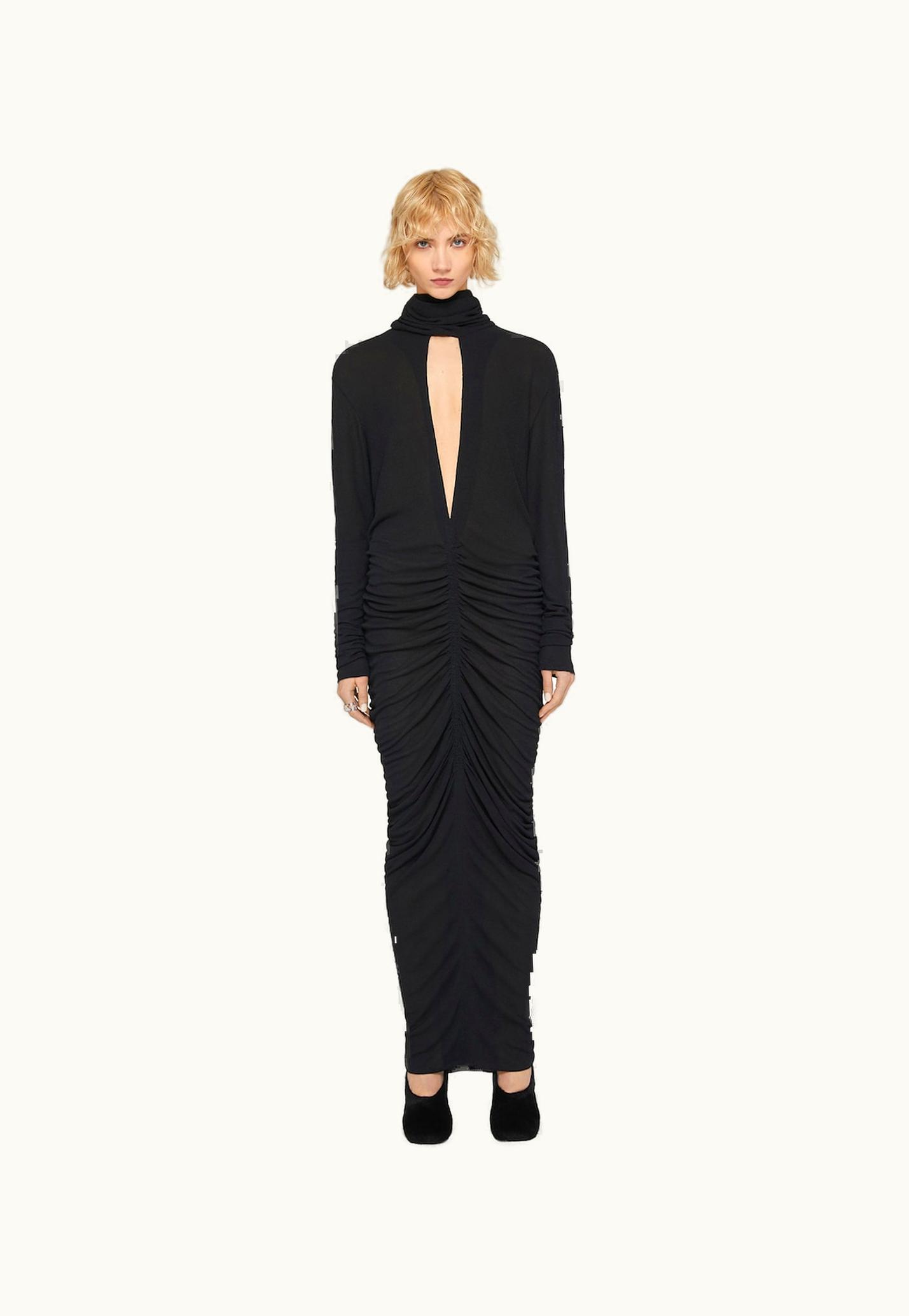 Givenchy Givenchy Draped Dress In Jersey With Lavalliere - Black