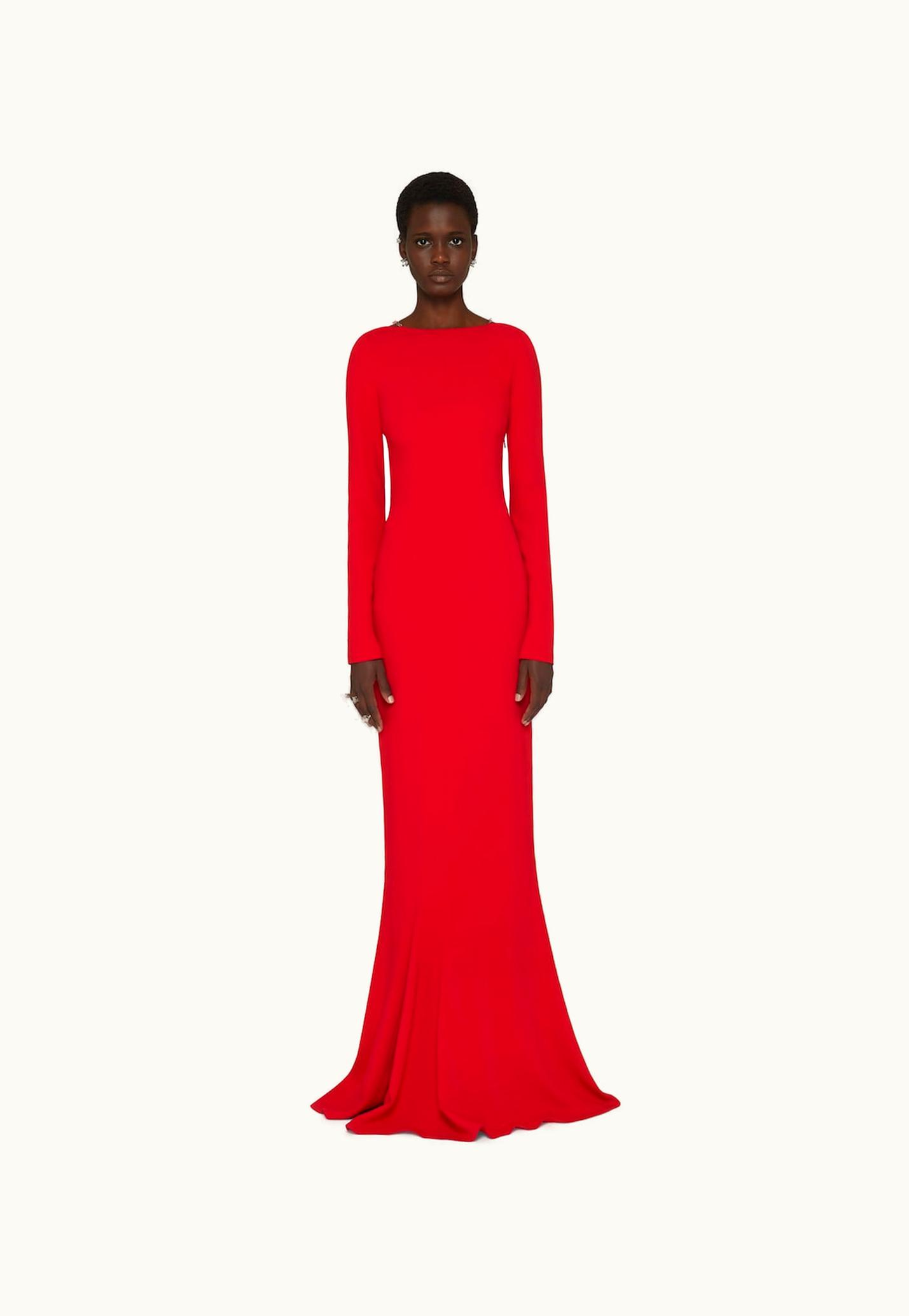 Givenchy Givenchy Backless Dress With G Link Chain Straps - Vermillon