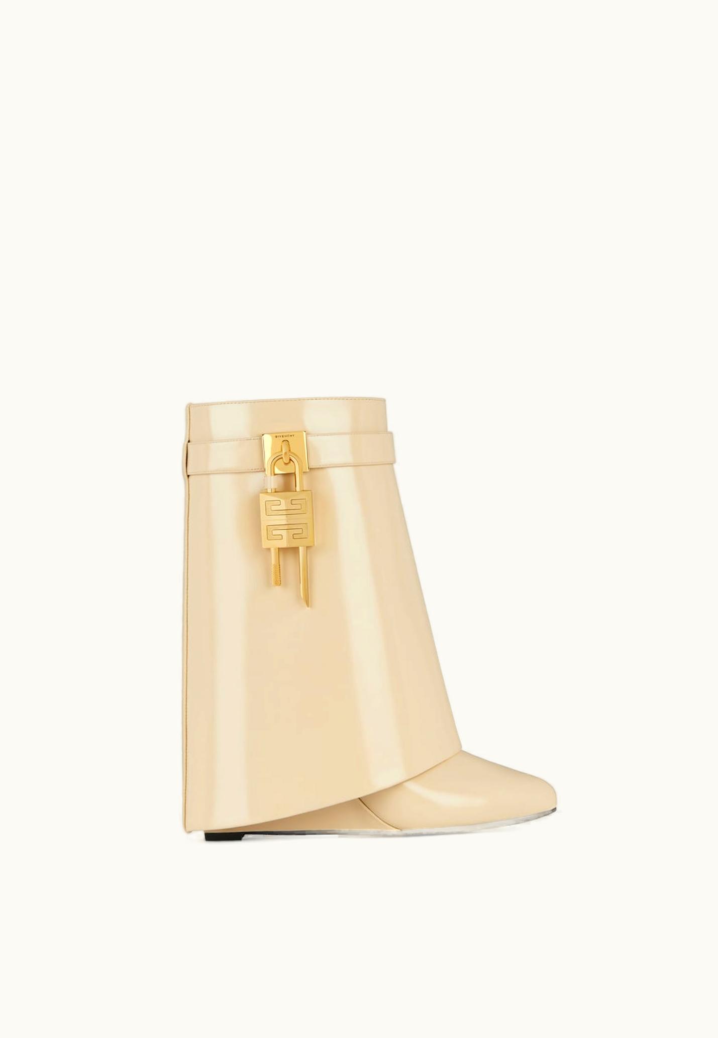 Givenchy Givenchy Shark Lock Ankle Boots In Leather - Blond