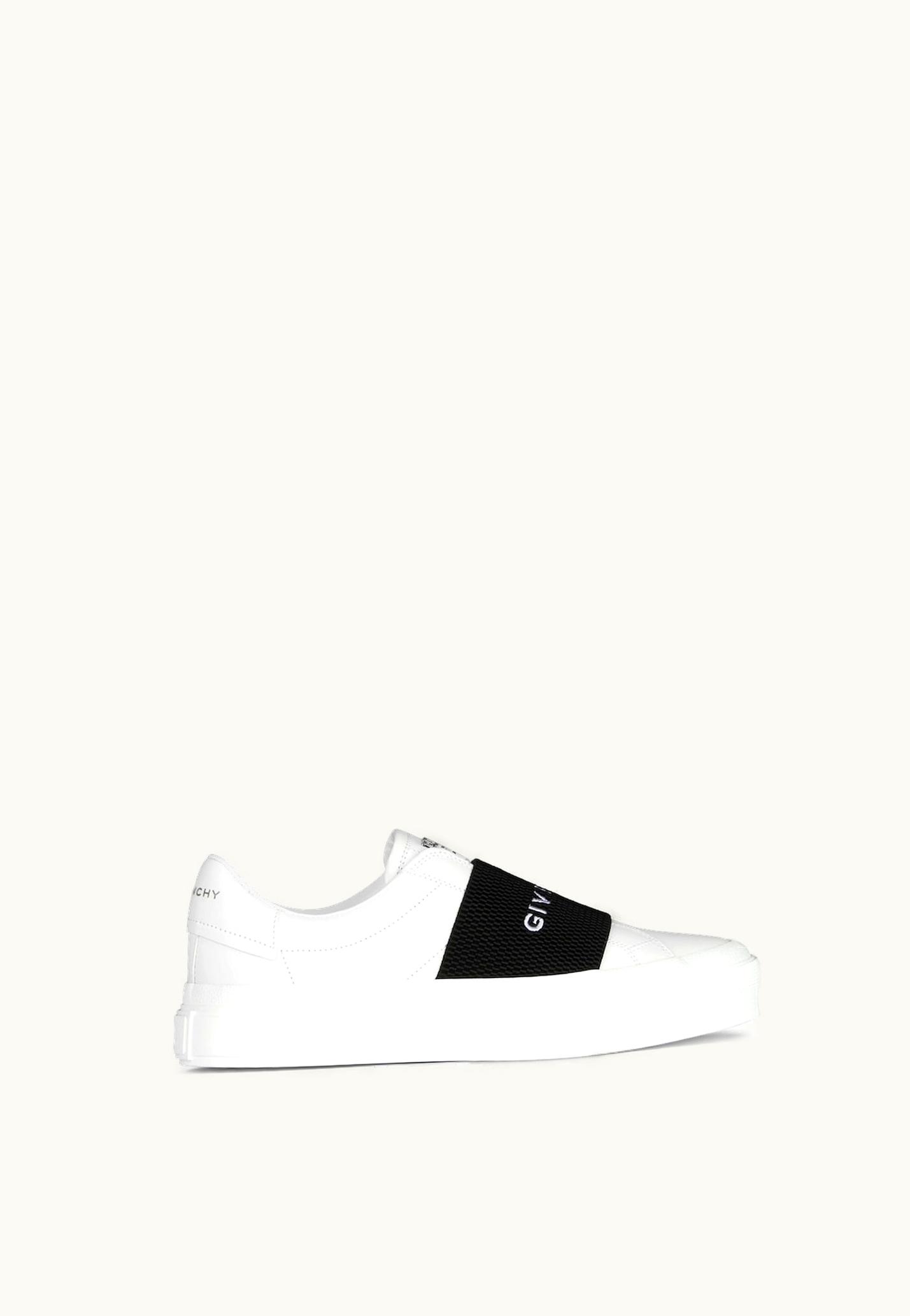 Givenchy City Sport Sneakers In Leather With Givenchy Strap - White / Black
