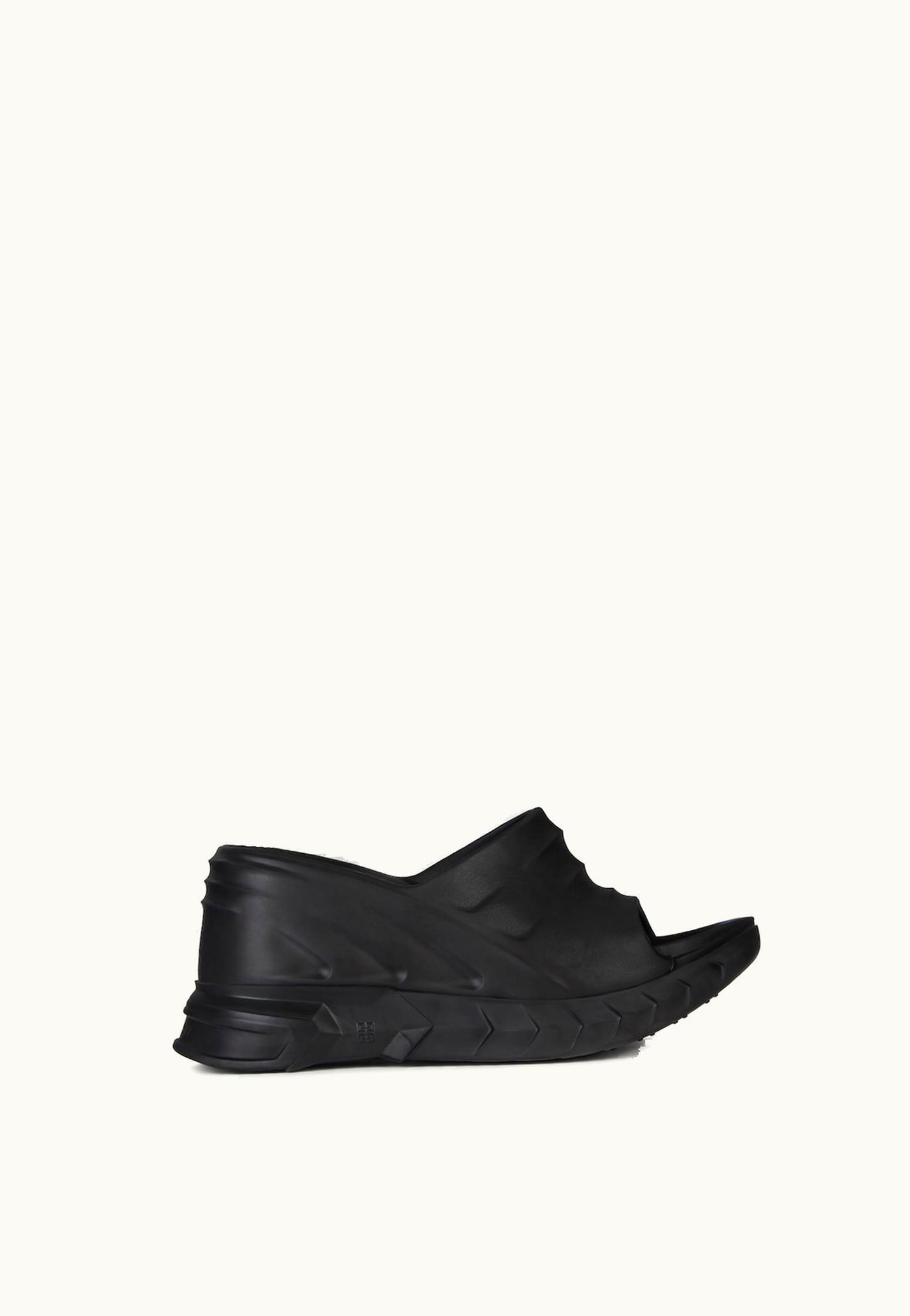 Givenchy Givenchy Marshmallow Wedge Sandals In Rubber - Black
