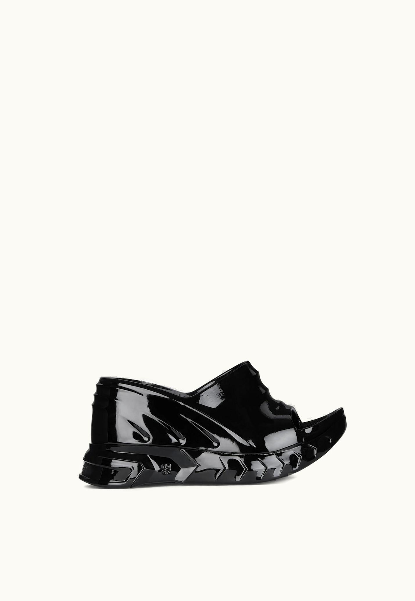 Givenchy Givenchy Marshmallow Wedge Sandals In Rubber - Black BLACK