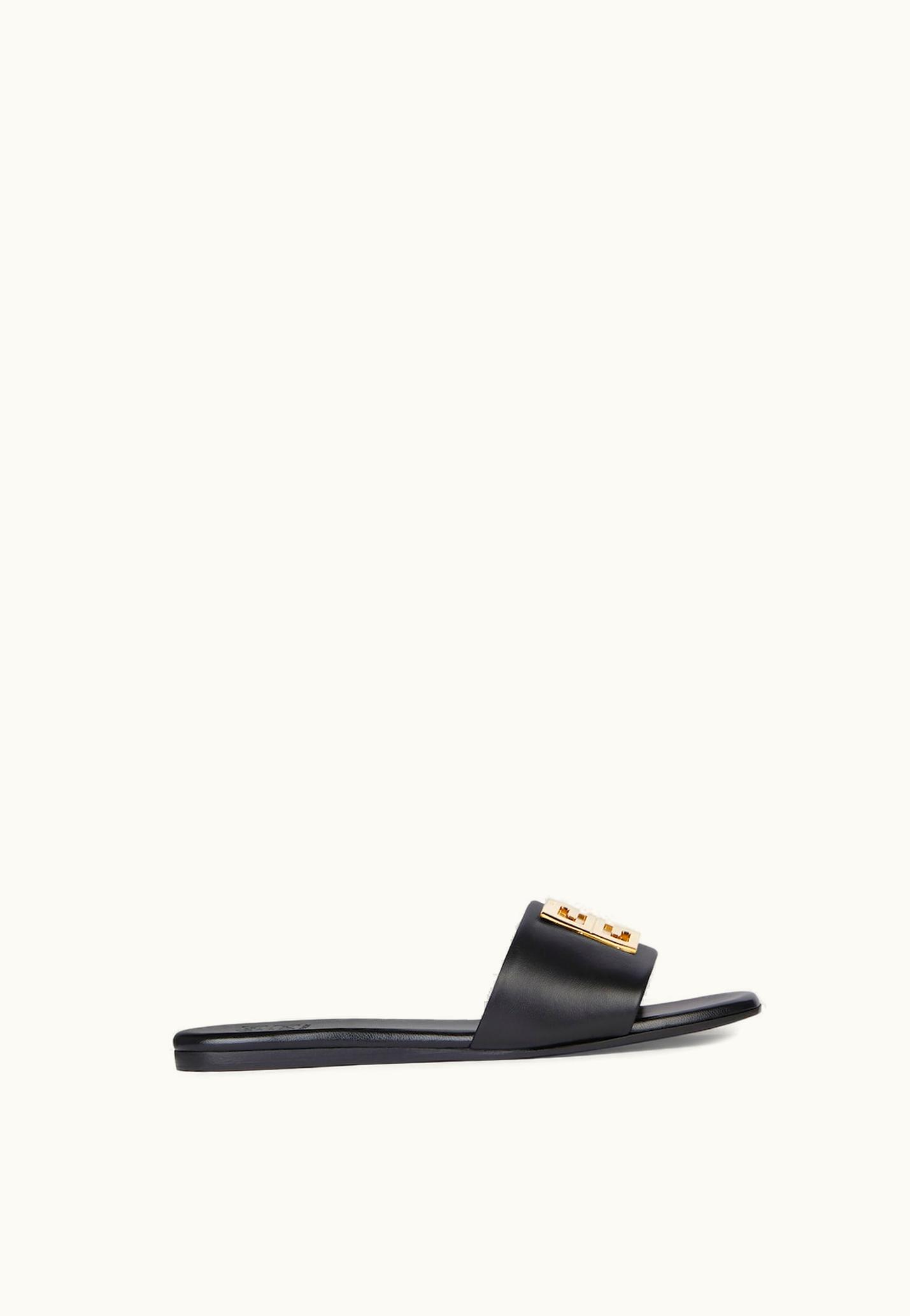 Givenchy Givenchy 4G Flat Mules In Leather - Black