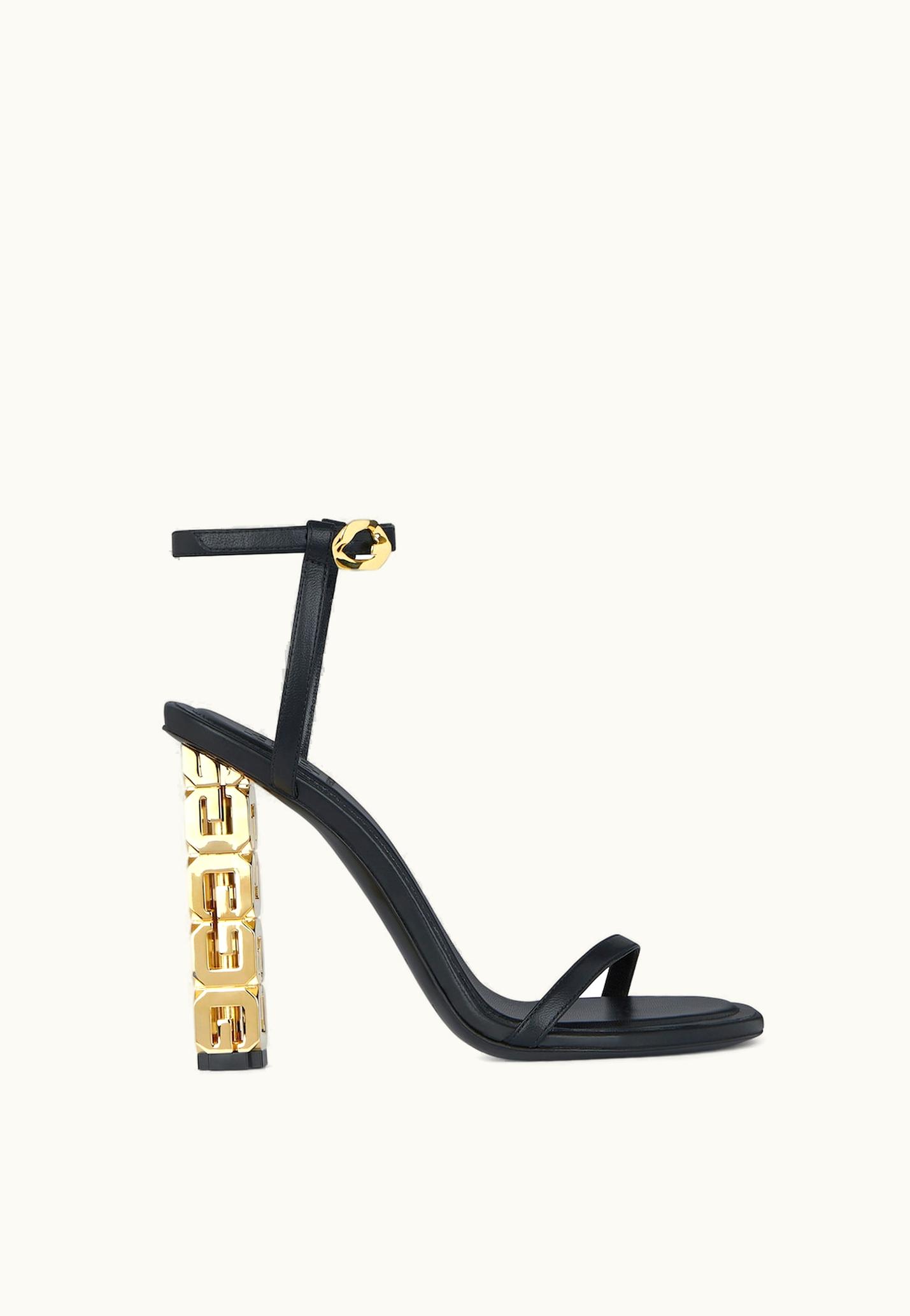 Givenchy Givenchy G Cube Sandals In Leather - Black BLACK