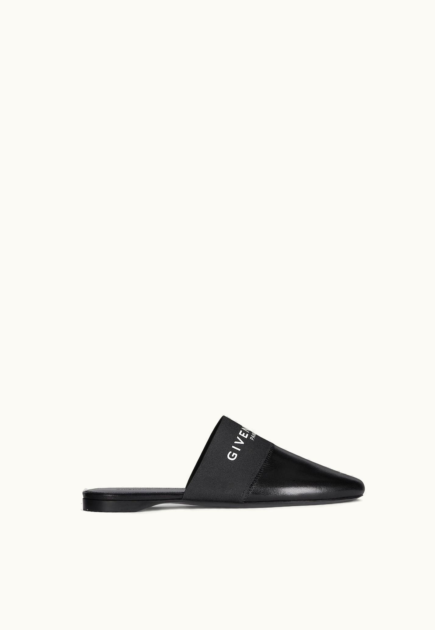 Givenchy Givenchy Bedford Flat Mules In Leather - Black